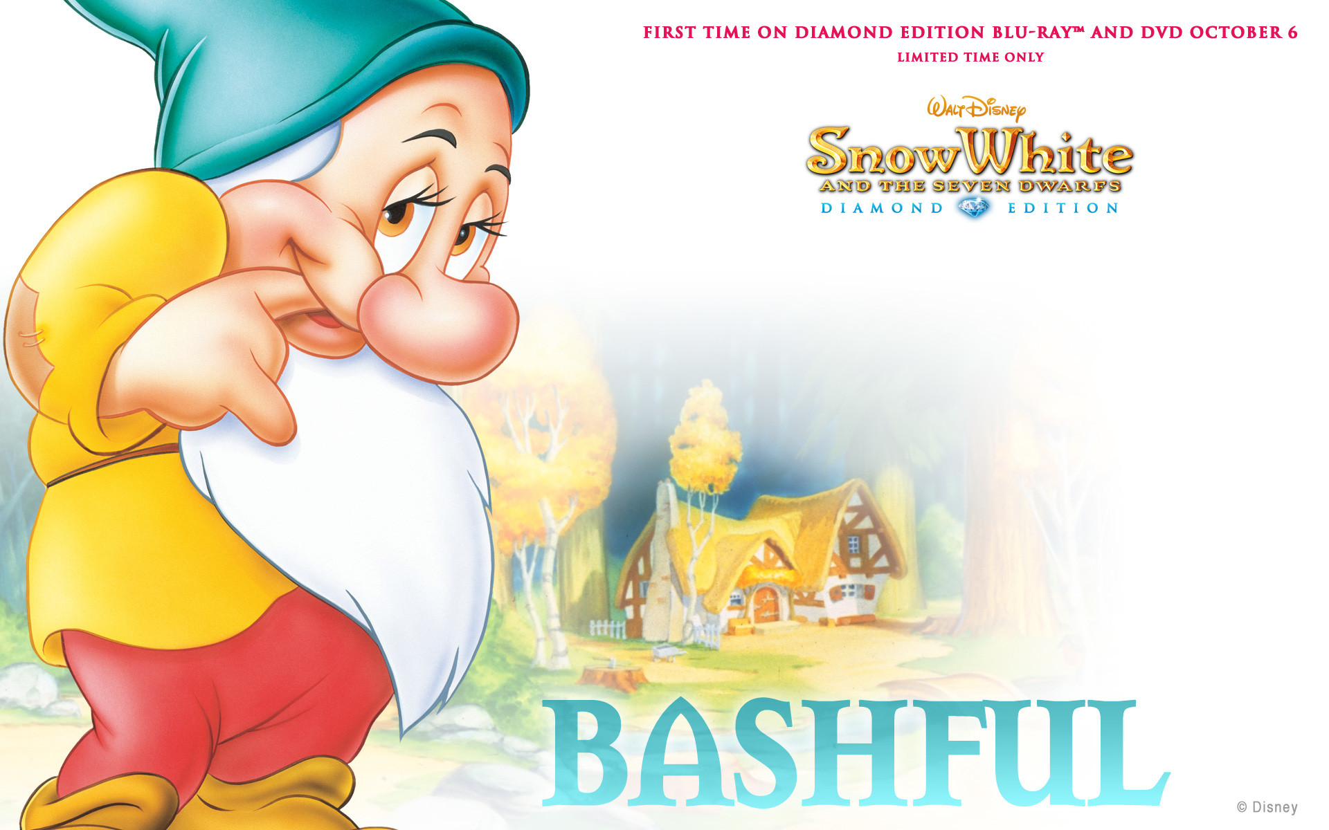 1920x1200 Bashful White Seven Dwarfs Snow Disney Media Photo Movies wallpaper .