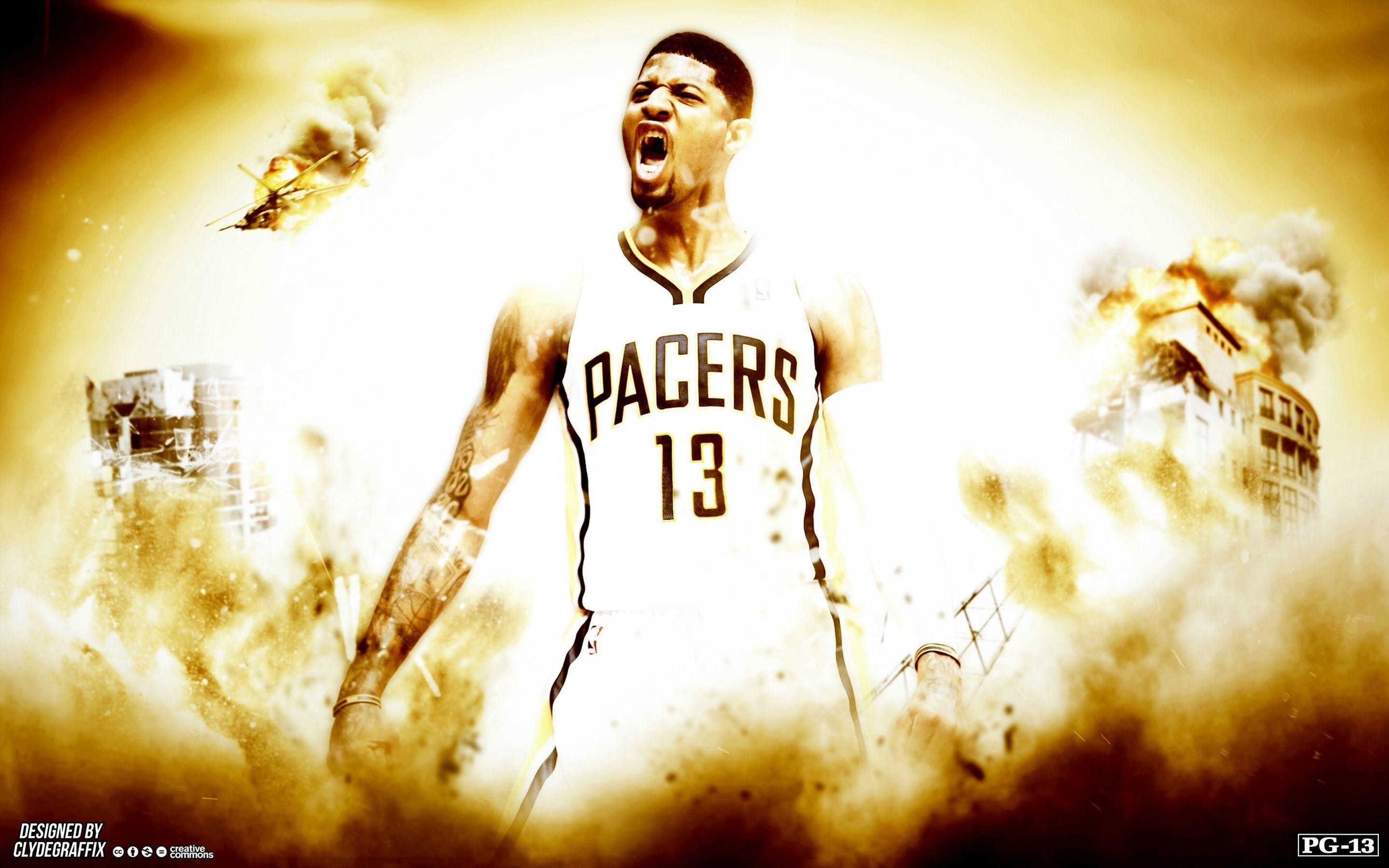2879x1799 Made a Paul George wallpaper I thought you guys might like! : pacers