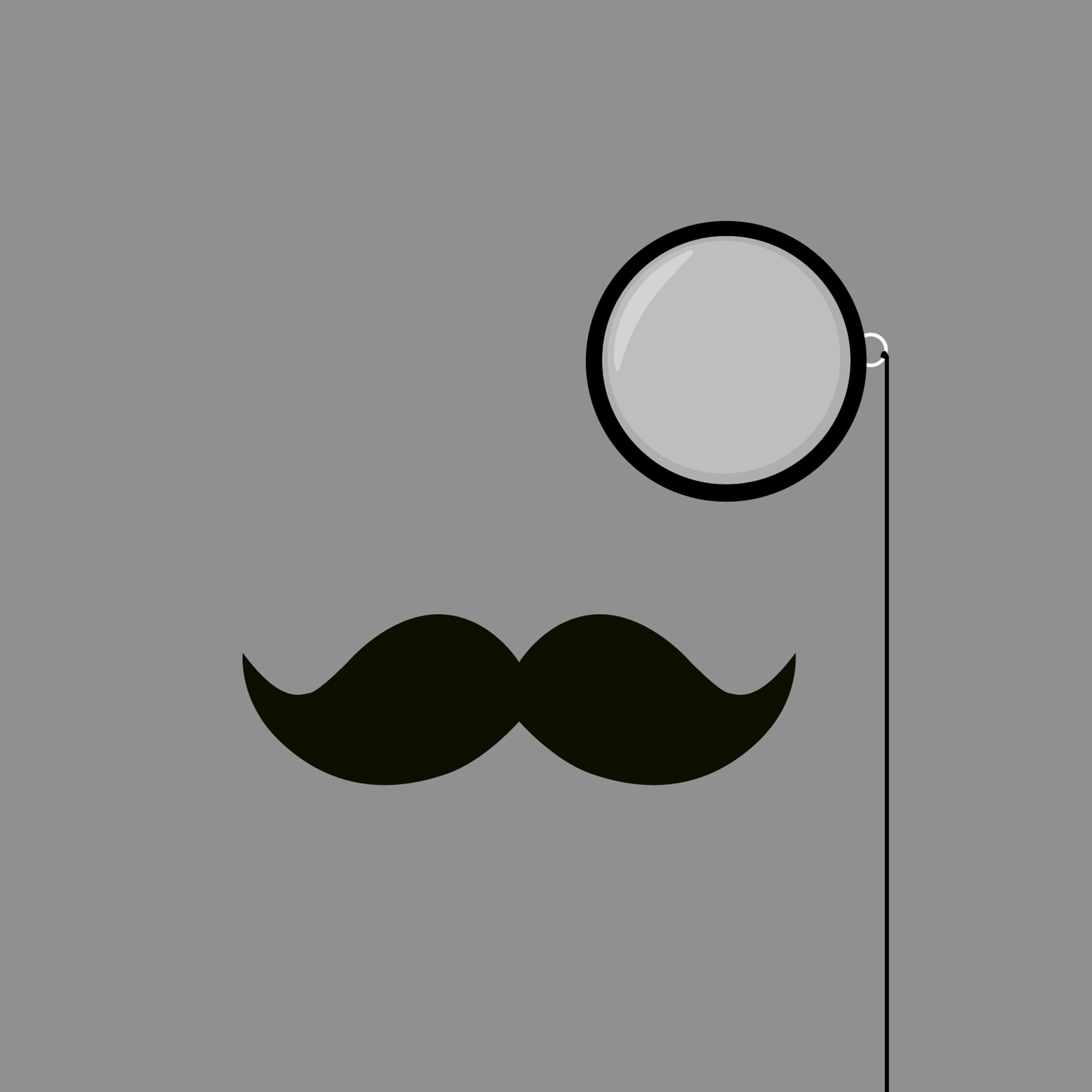 2048x2048 Classy Mustache and Monocle iPad Wallpaper HD #iPad #wallpaper