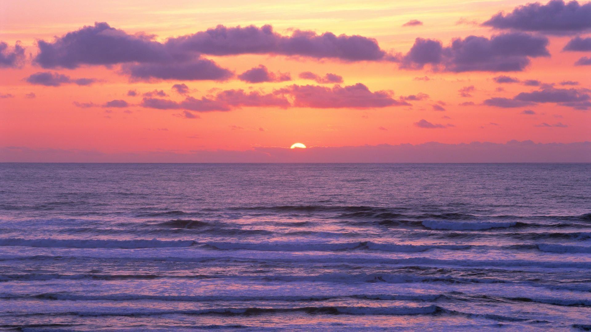 1920x1080 Ocean Sunset Background | HD Background Point