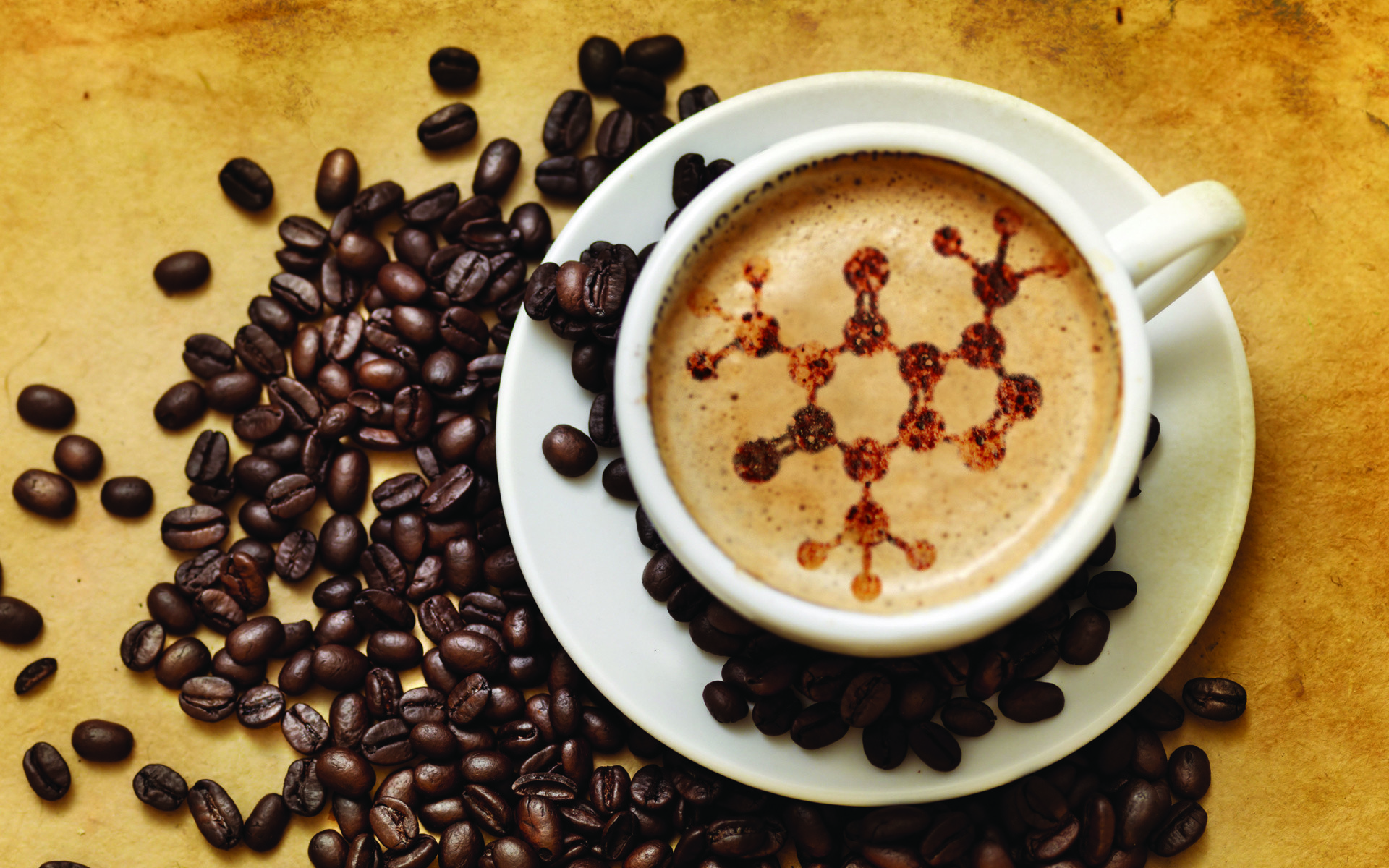 1920x1200 Coffee molecule
