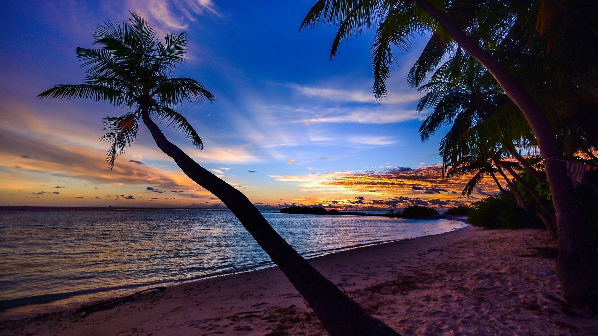 1920x1080 beach sunset desktop background, beautiful desktop background, images of  beach sunset, beautiful image