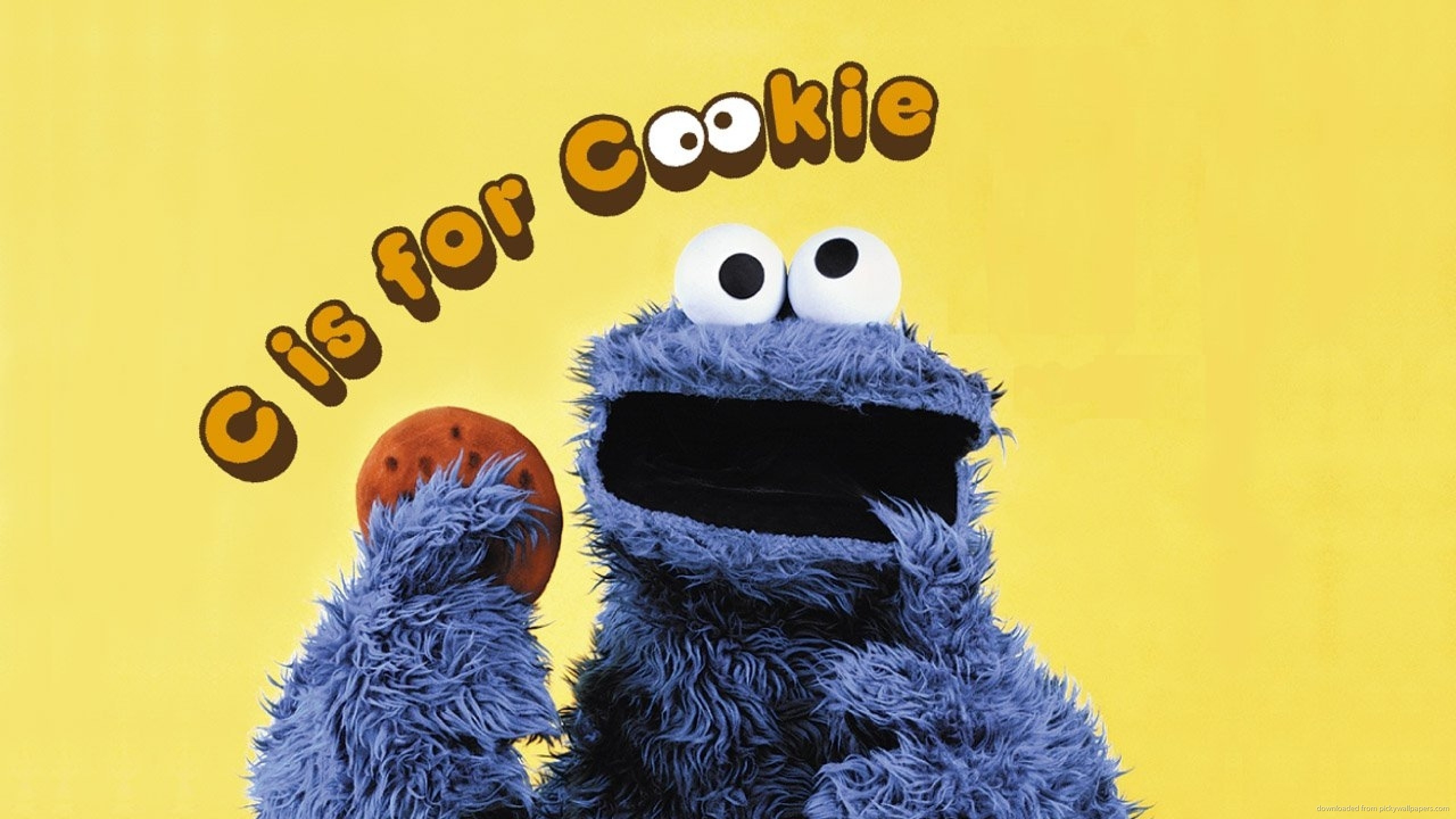 2560x1440 Cookie Monster C Is For Cookie for 