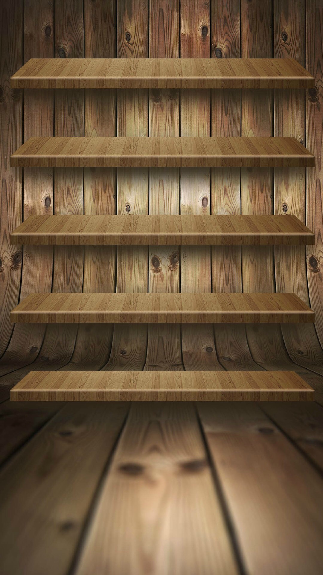 1080x1920 3D Wood Perspective Shelf iPhone 6 Plus HD Wallpaper ...