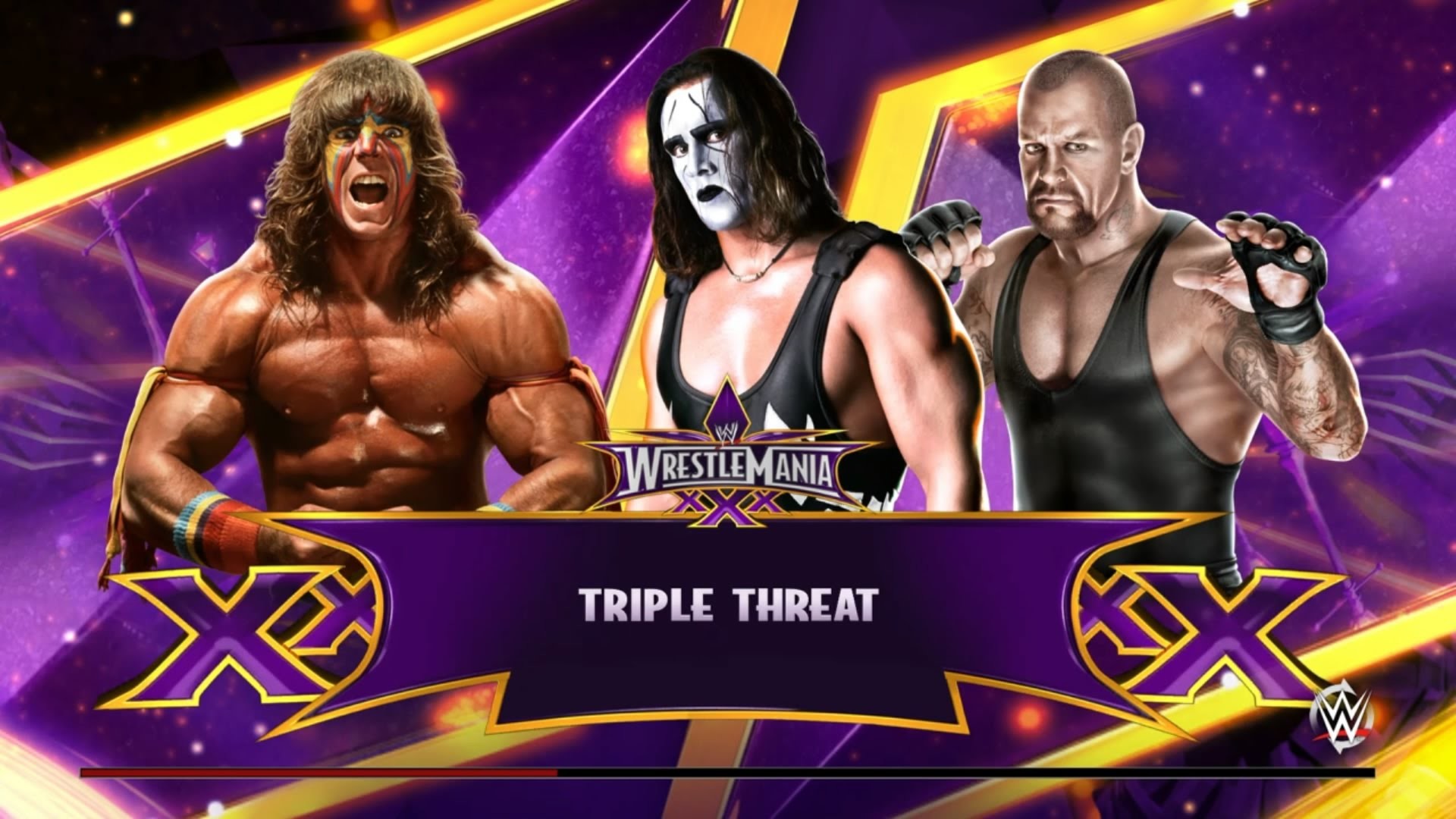 1920x1080 Sting vs Ultimate Warrior vs Undertaker Wrestlemania Triple Threat! - WWE  2K15 - YouTube
