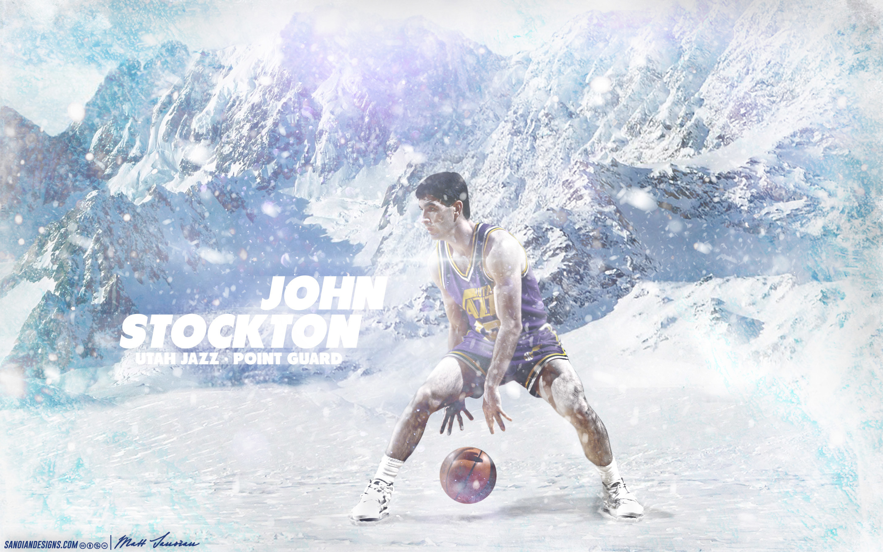 2880x1800 John Stockton Utah Jazz  Wallpaper