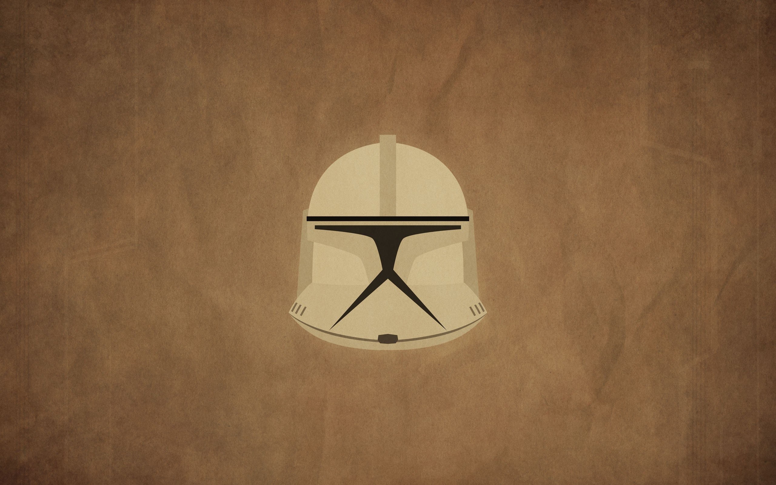 2560x1600 Star Wars Clone Trooper Science Fiction Minimalism Movies Helmets Brown  Background