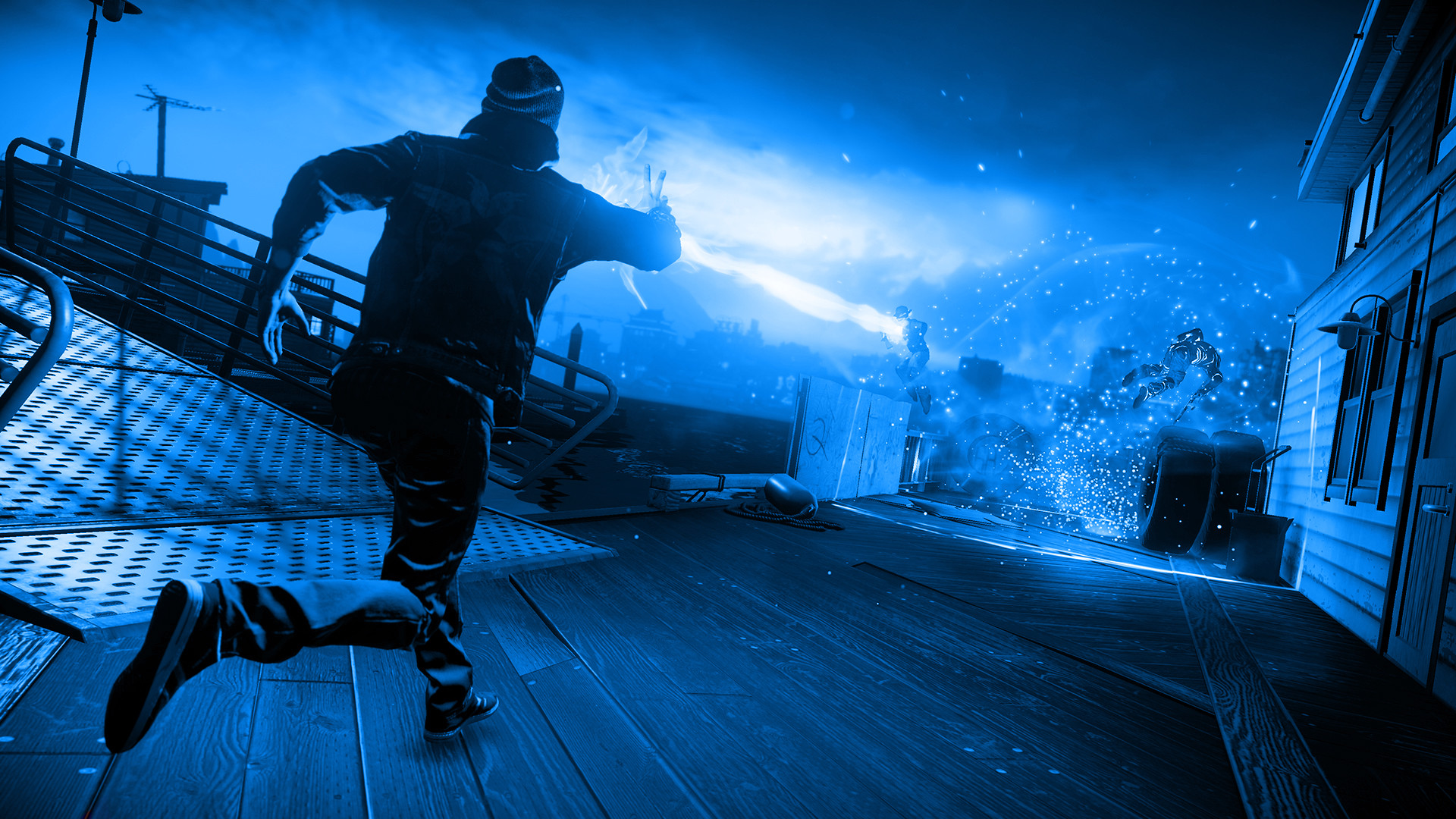 1920x1080 ... Infamous Second Son Blue Neon Wallpaper 6 by XtremisMaster
