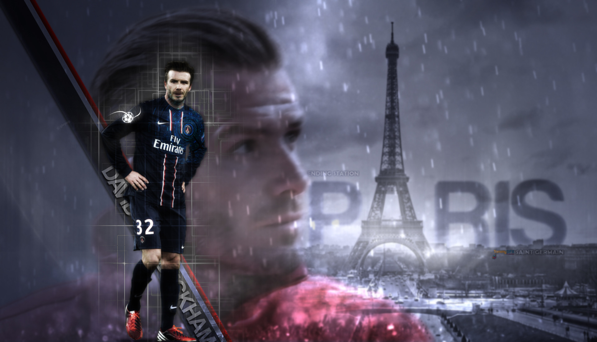 1920x1100 David Beckham. David Beckham “Ending Station PARIS Saint Germain” ...