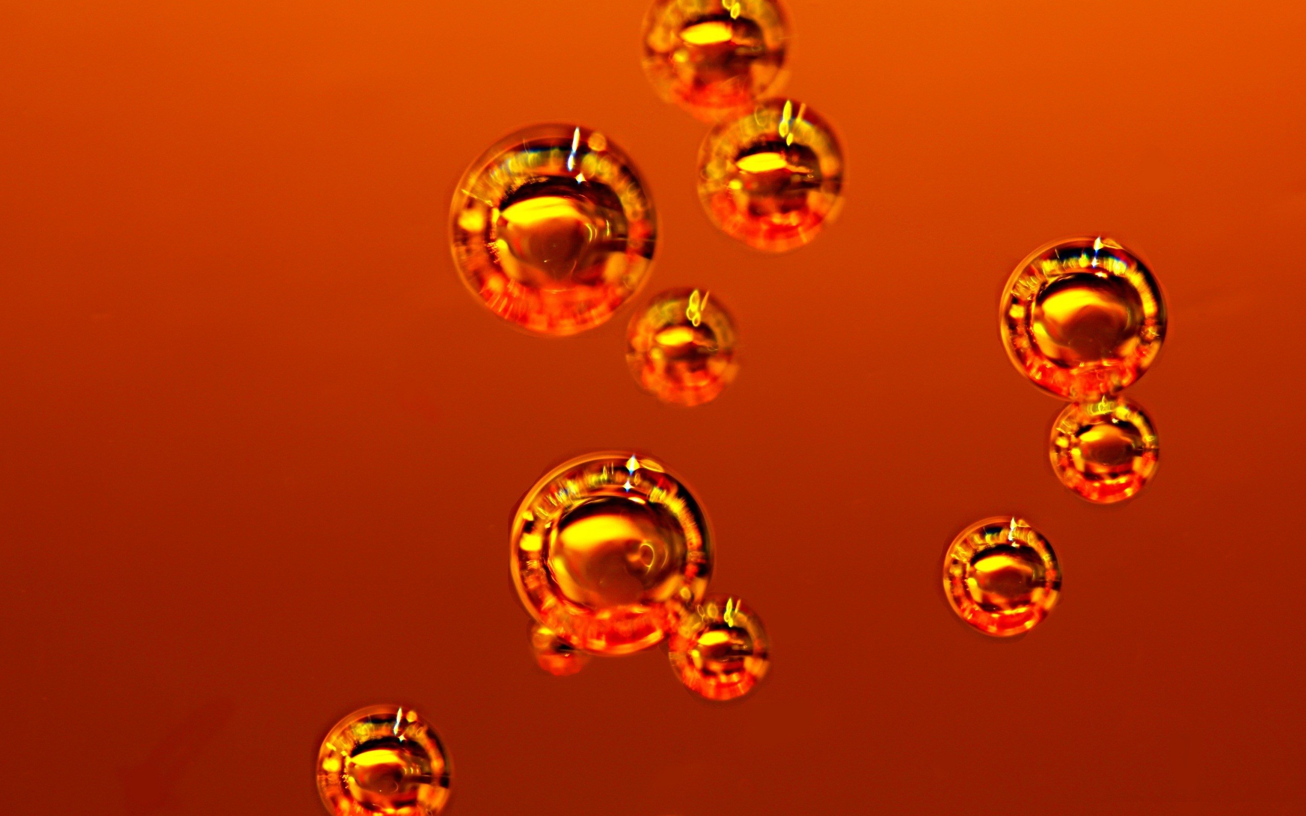 2560x1600 Orange Bubbles Wallpaper 30954