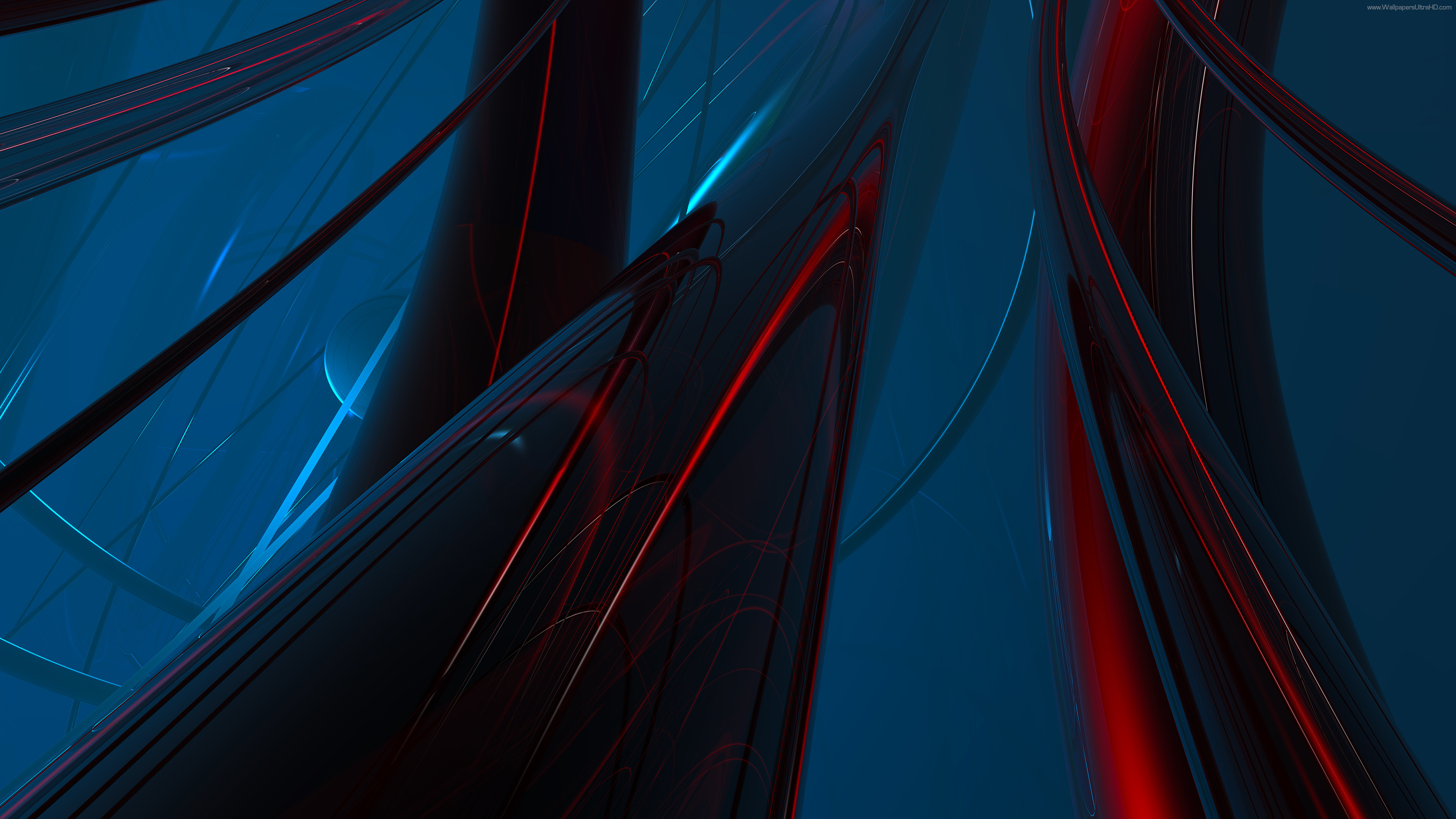 3840x2160 UHD wallpapers 4K Abstract red + blue, Abstract green + purple .