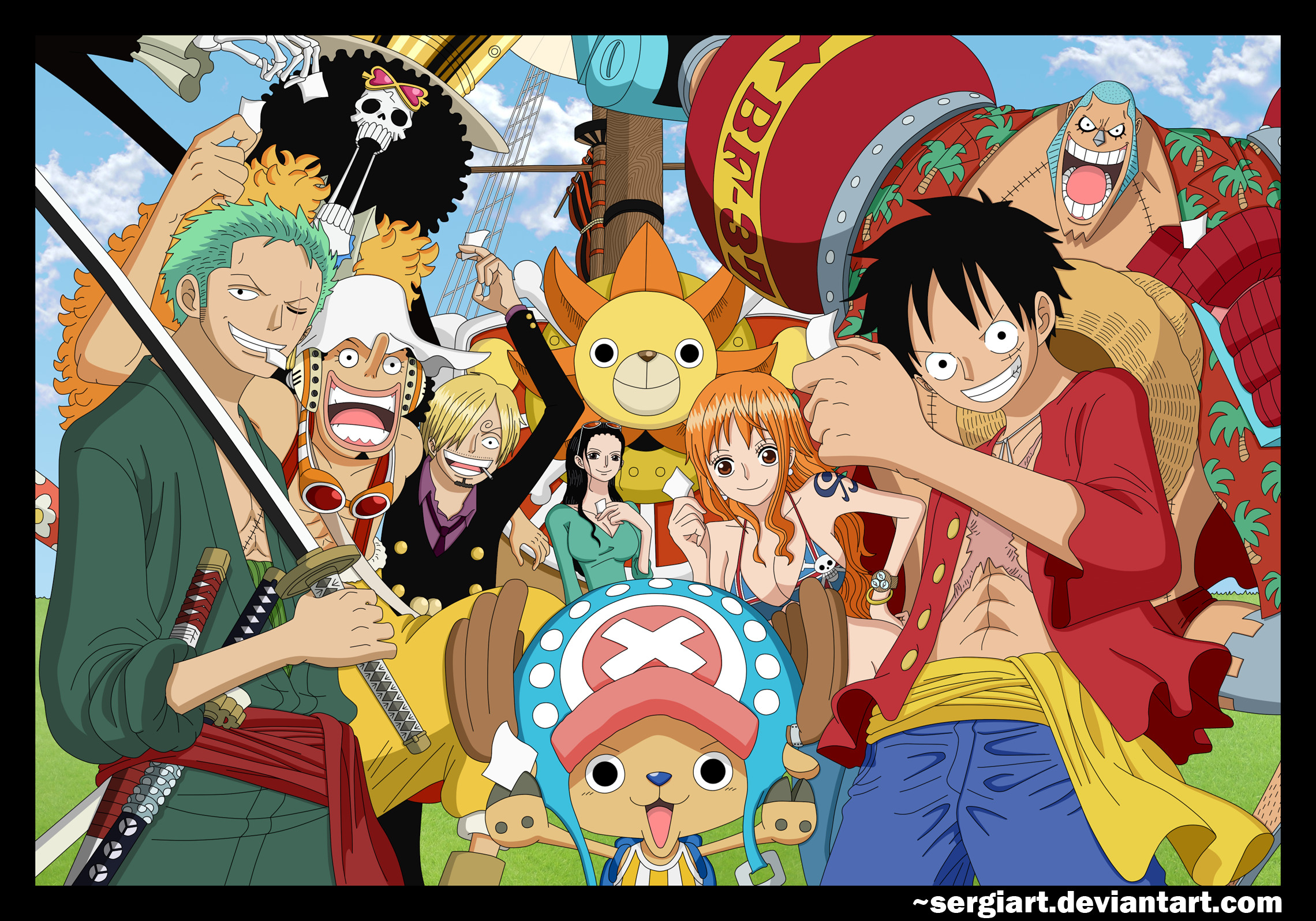 2280x1595 ... One Piece - The great reunion by SergiART