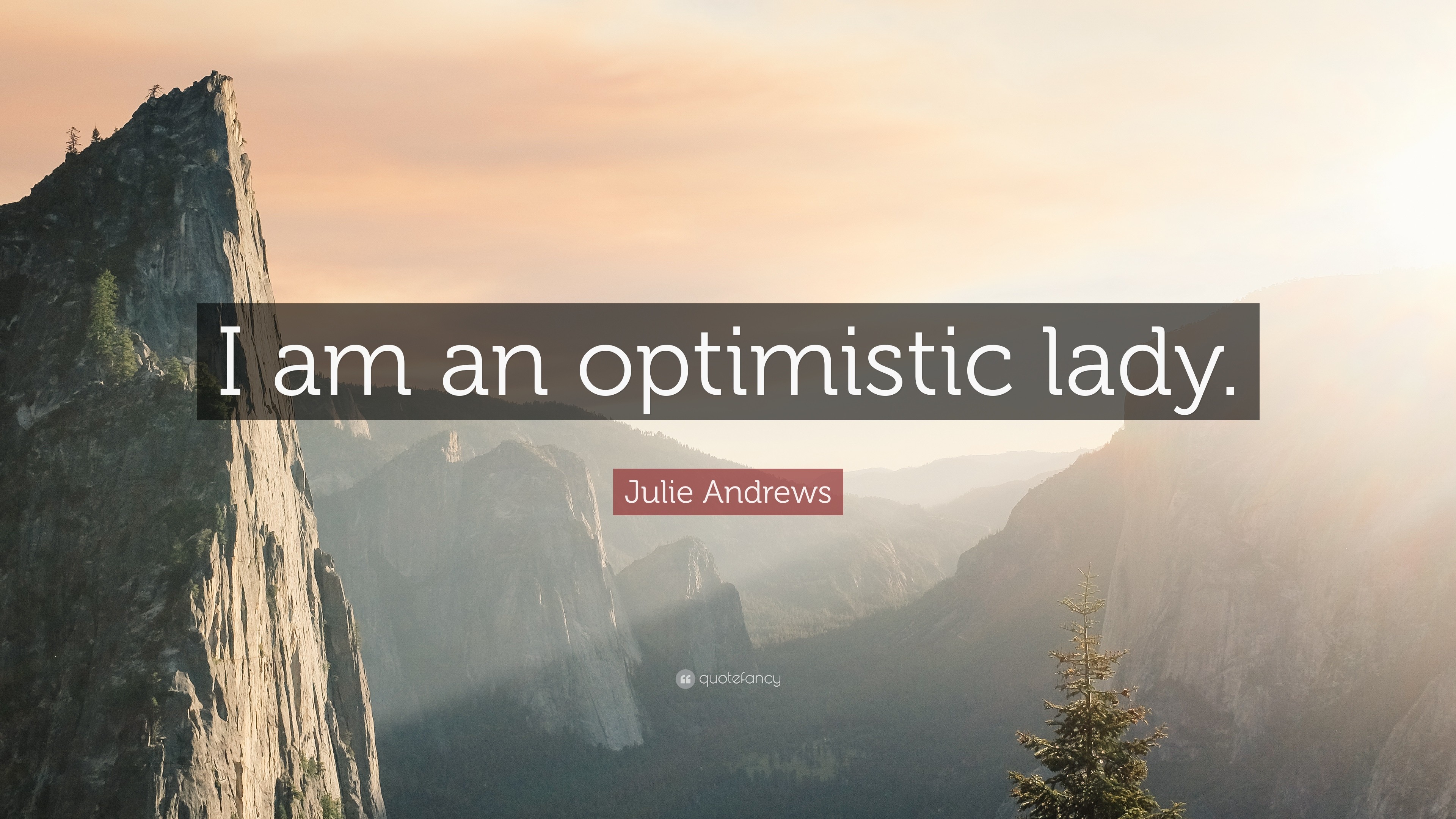 3840x2160 Julie Andrews Quote: “I am an optimistic lady.”