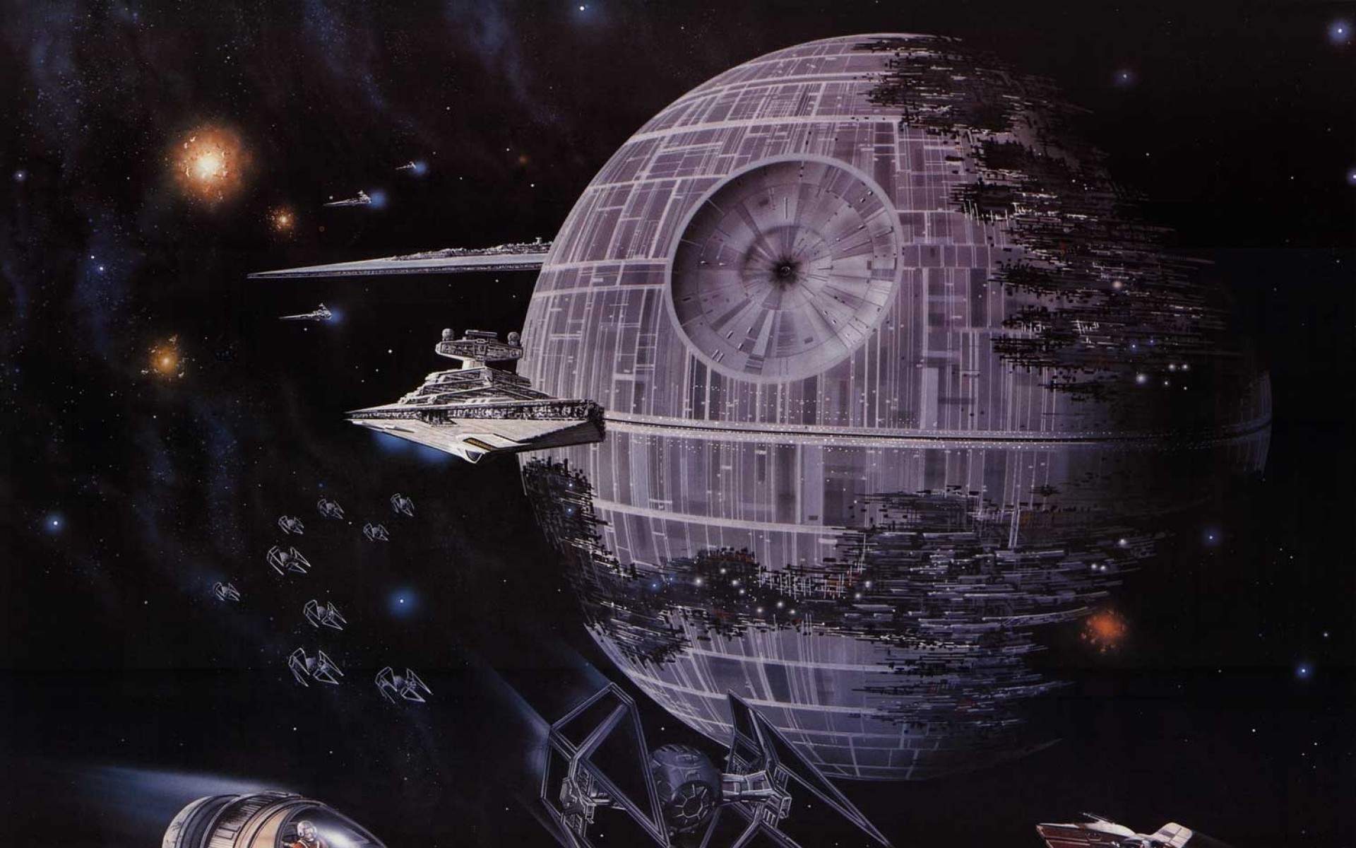 1920x1200 Star Wars Death Star HD Background Wallpaper