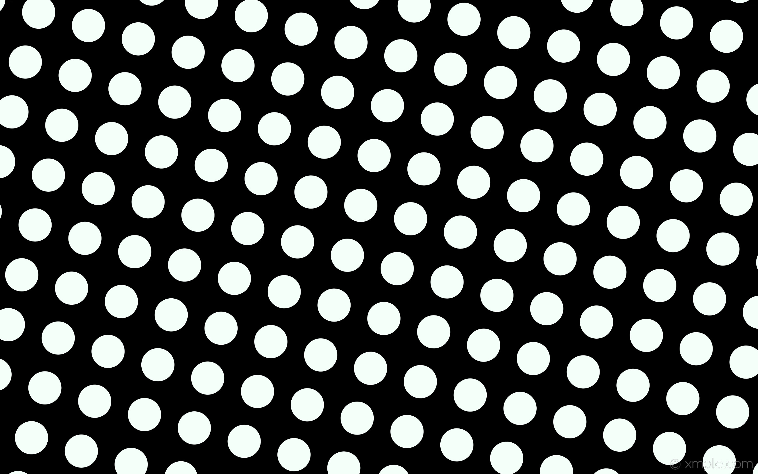 2880x1800 wallpaper white black spots polka dots mint cream #000000 #f5fffa 345Â°  126px 196px
