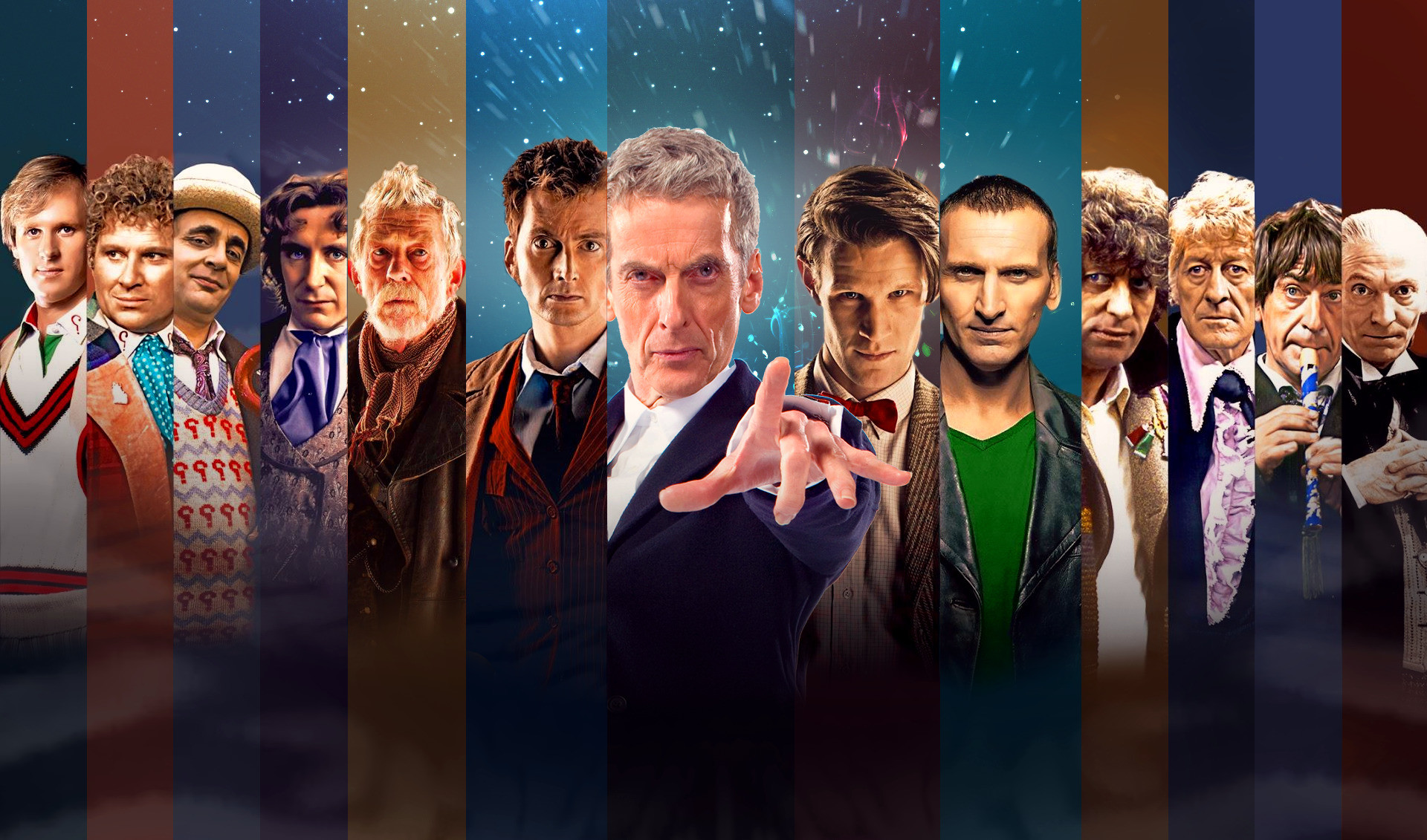 1920x1131 Doctor Who, The Doctor, Christopher Eccleston, David Tennant, Matt Smith,  Peter