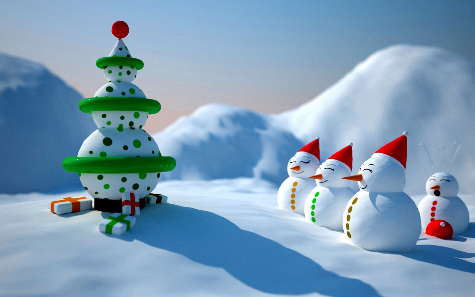 1920x1200 Cartoon christmas wallpaper pictures
