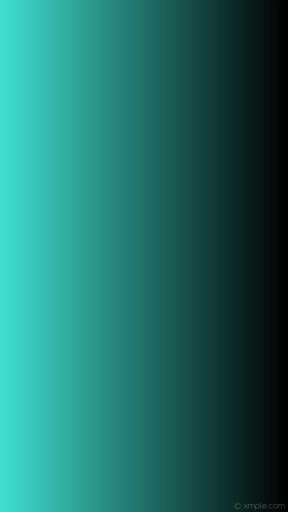 1152x2048 wallpaper linear black blue gradient turquoise #40e0d0 #000000 180Â°