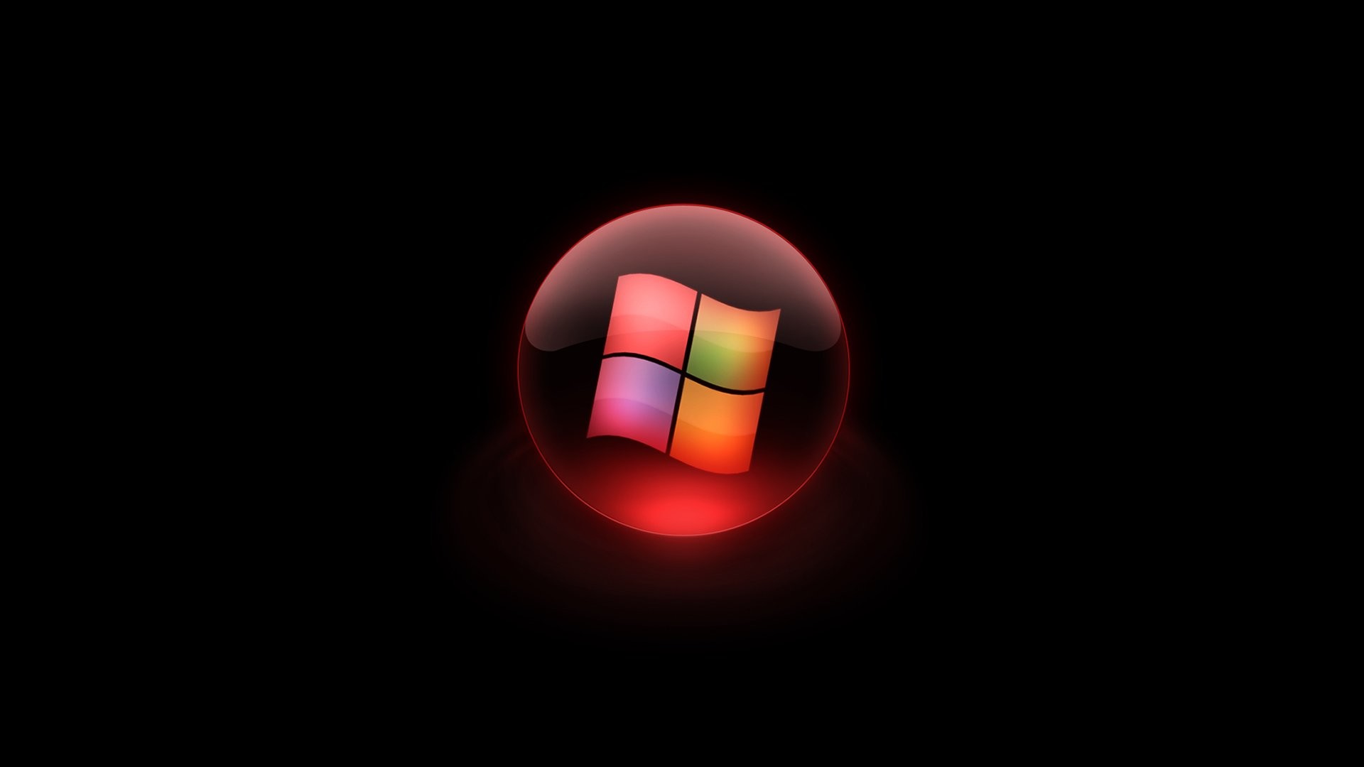1920x1080 Red Windows Logo 383030 ...