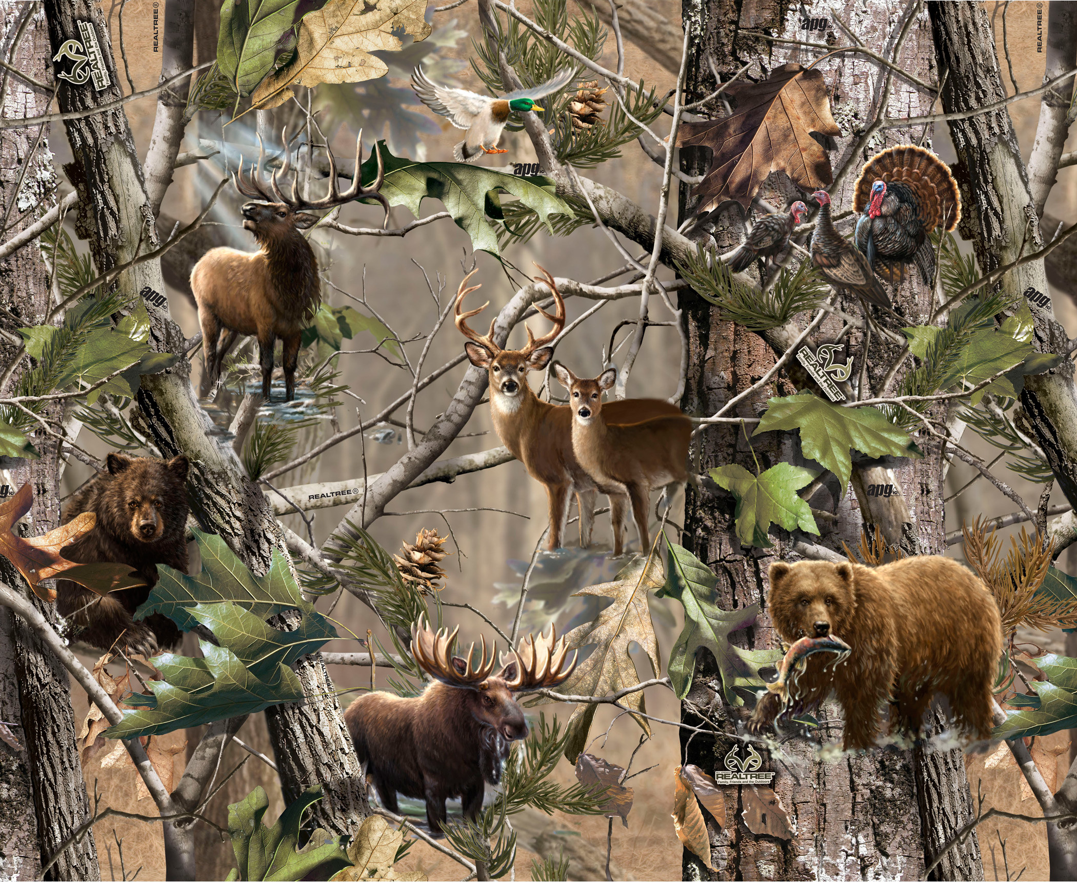 2100x1720 Deer Hunting Camo Wallpaper