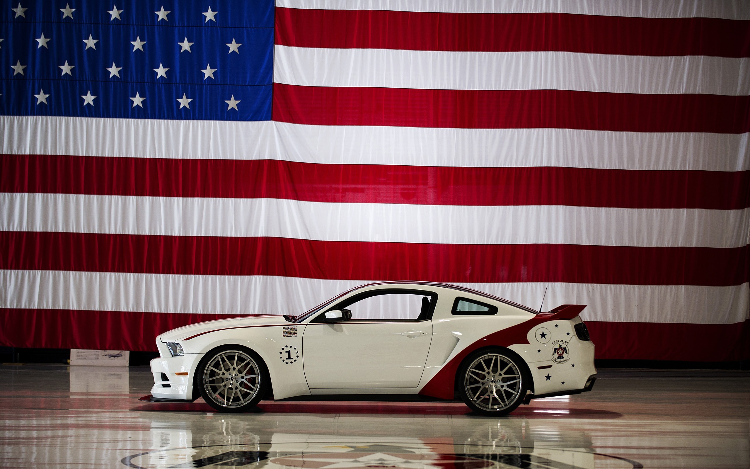 2560x1600 ... ford mustang american flag widescreen wallpaper wide wallpapers net ...