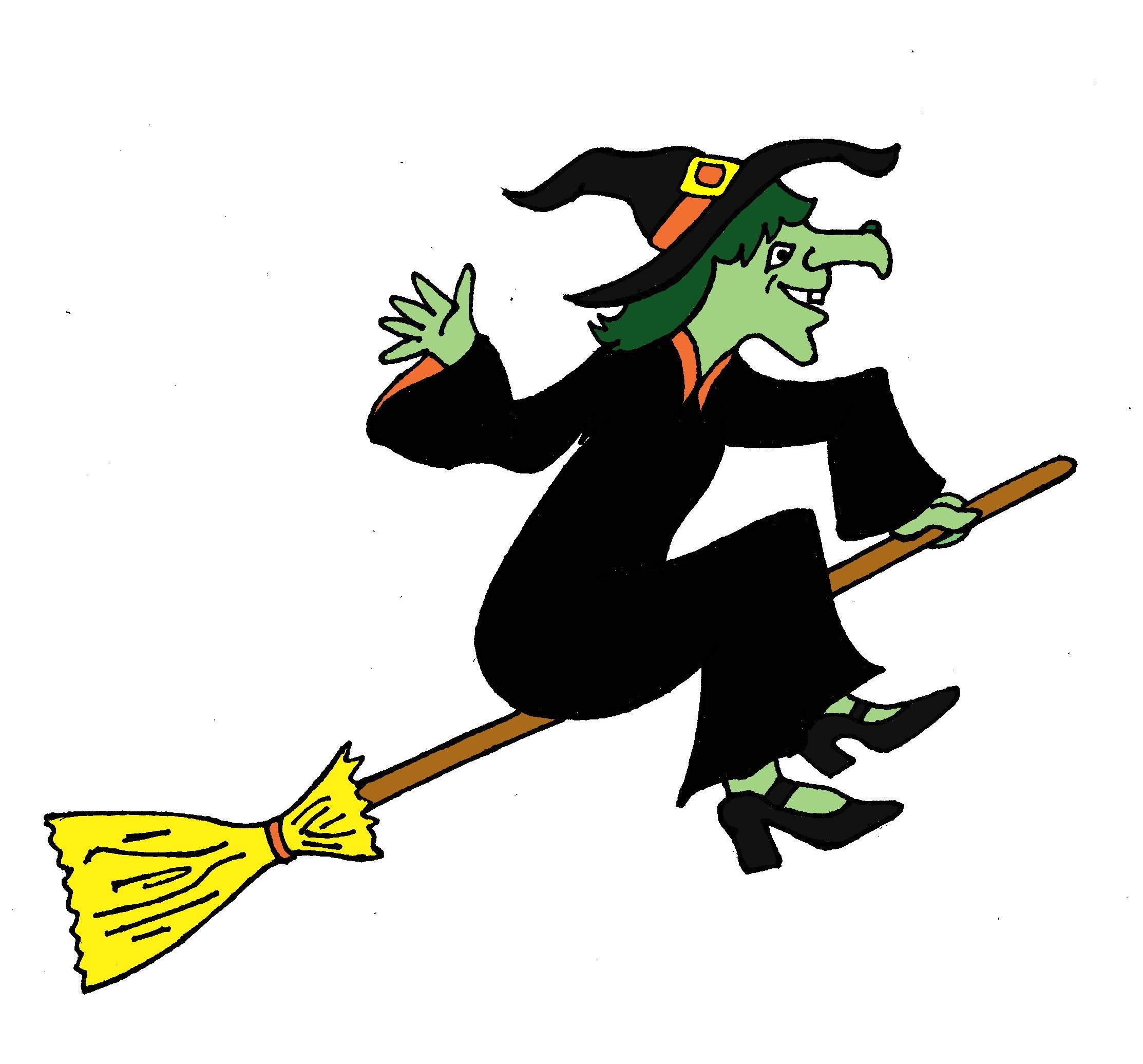 2226x2072 Halloween Witch On Broom | Halloween Wallpapers 2014