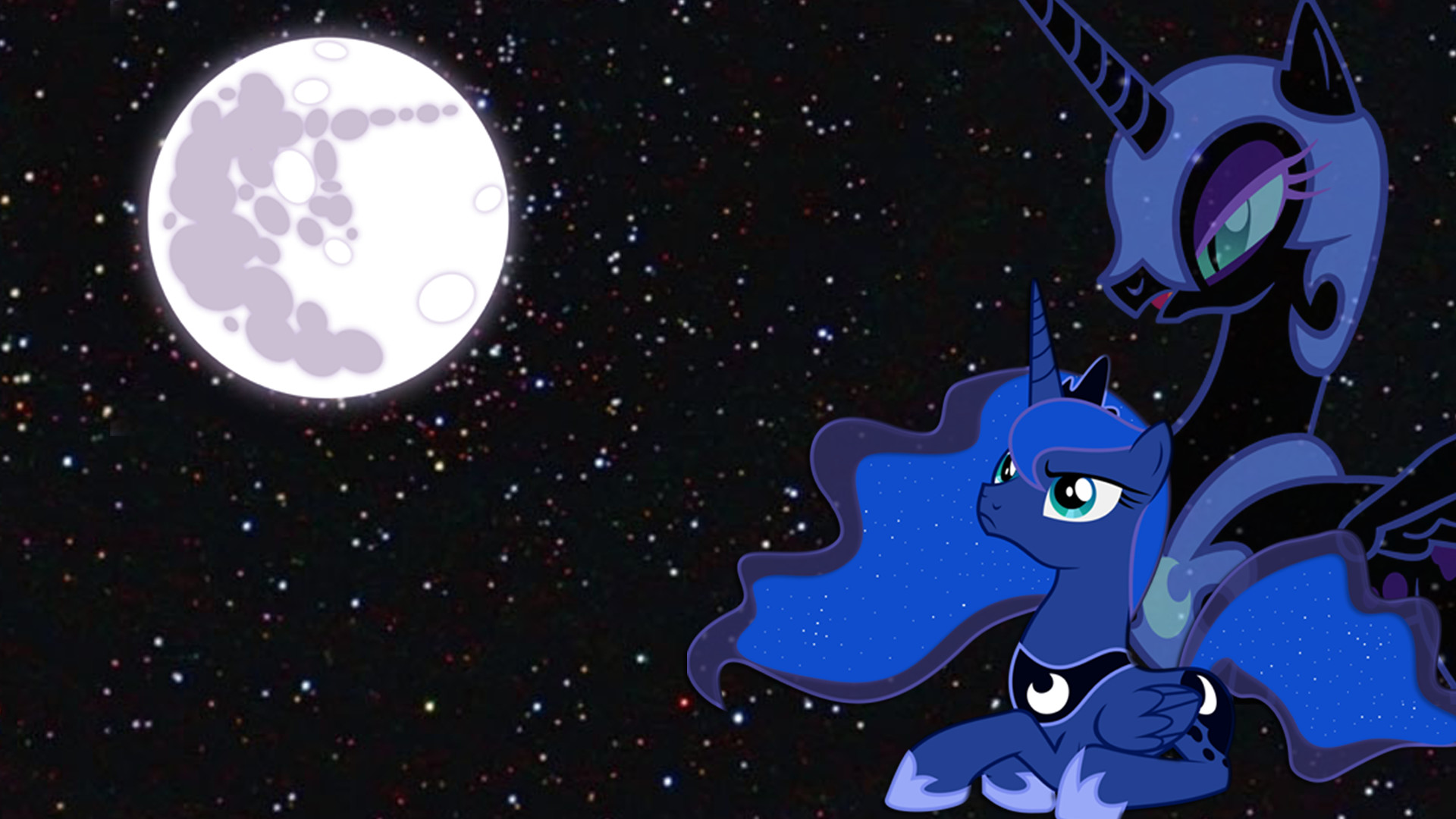 1920x1080 ... MLP:FiM Princess Luna and Nightmare moon wallpaper by Apoljak