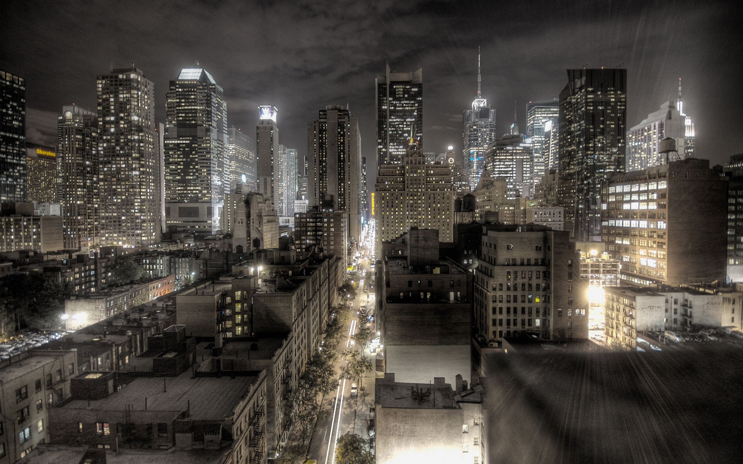 2560x1600 Dark Newyork city Wallpapers