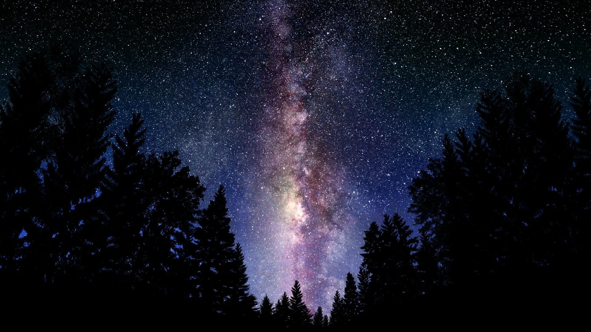 1920x1080 landscape Milky Way Wallpaper