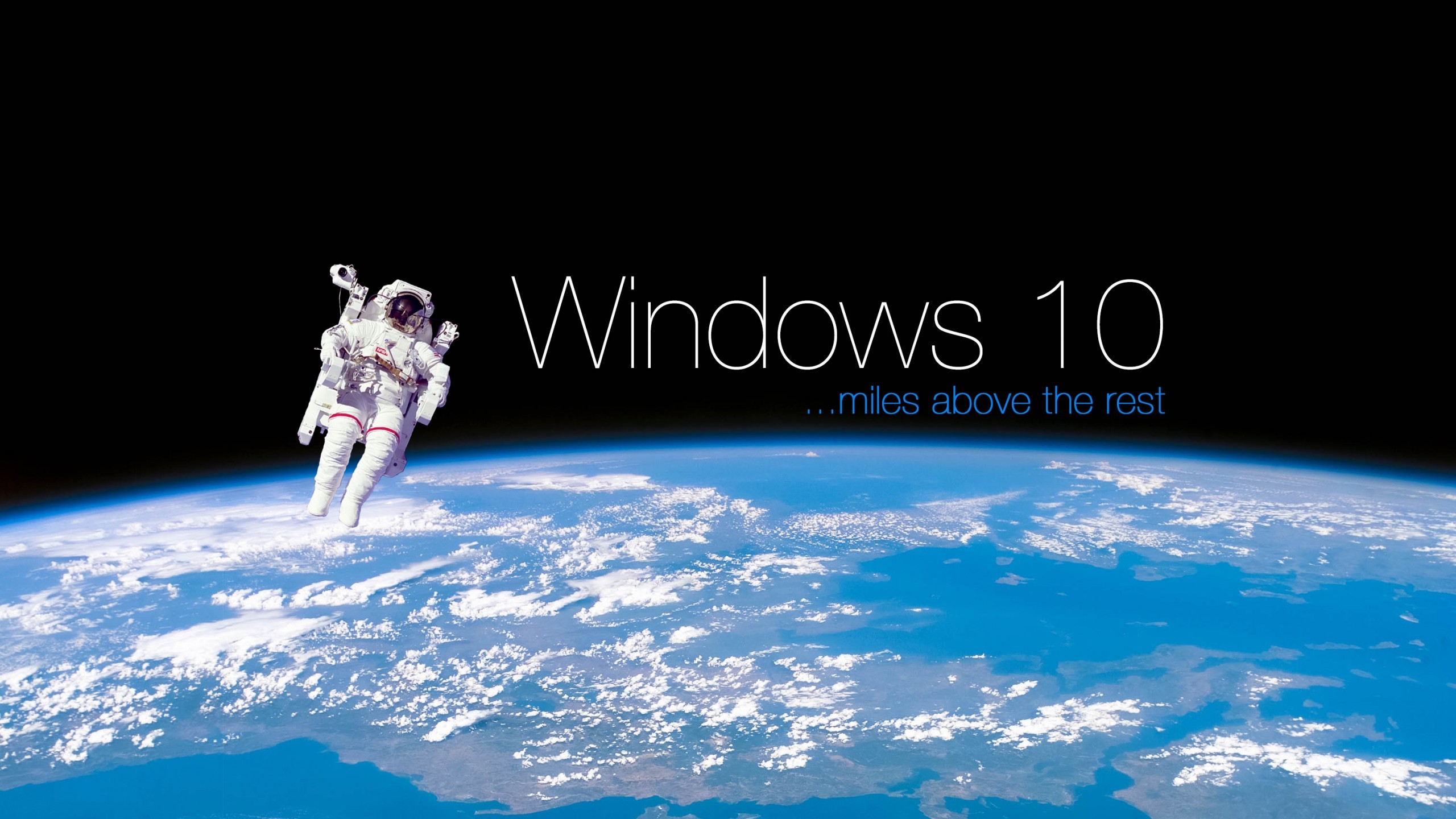 2560x1440 Windows 10 space 4k wallpaper