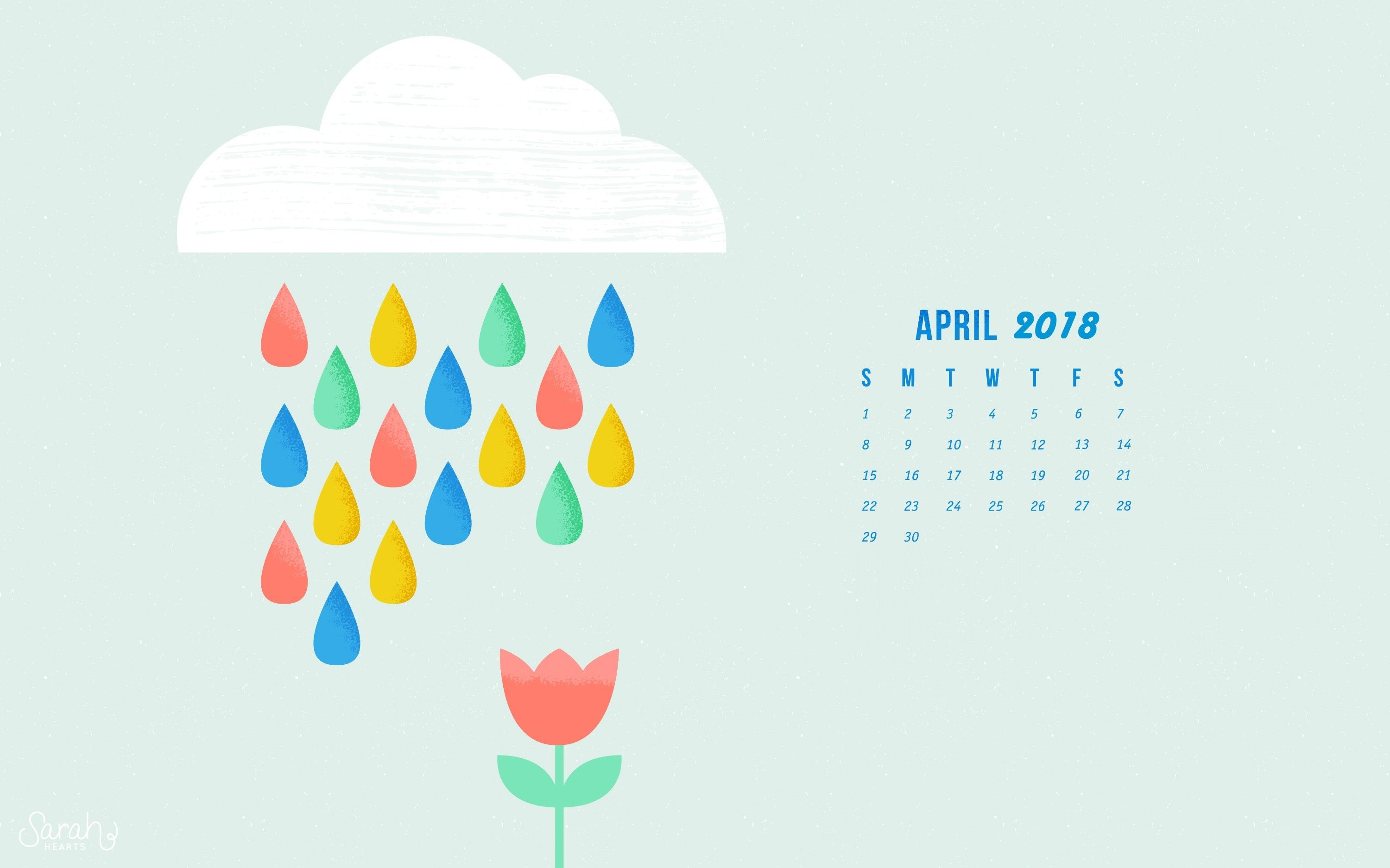 3000x1875 April 2018 HD Wallpaper Calendar