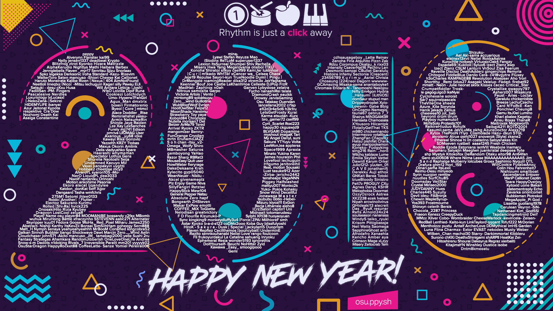 1920x1080 Metaosu! 2018 New Year Wallpaper ...