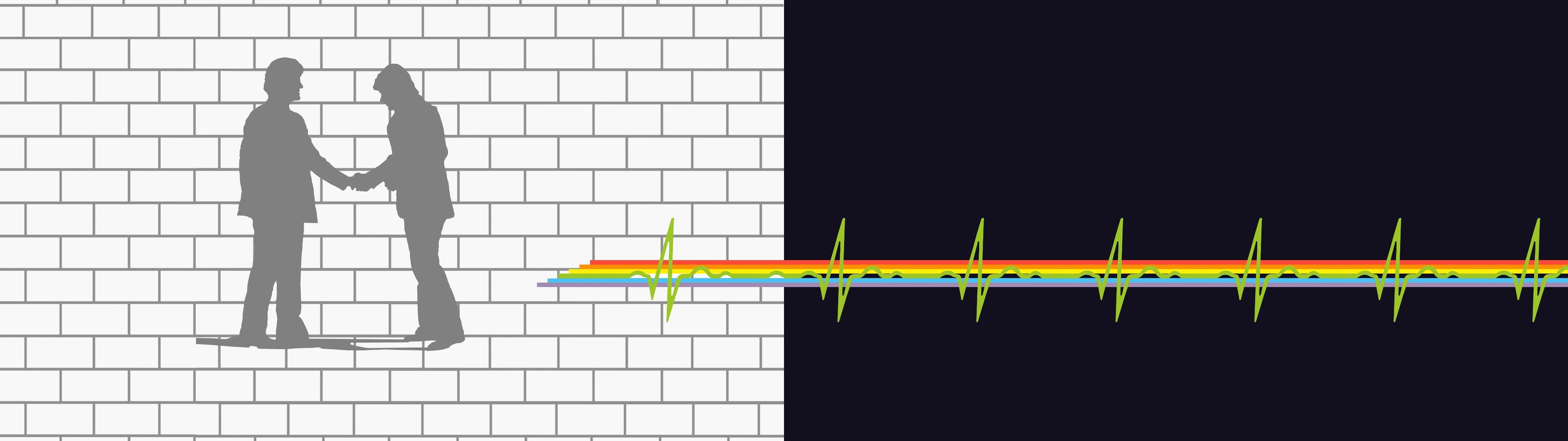 3840x1080 [] I edited someone's Pink Floyd Dark Side of the Moon/The Wall  wallpaper for my dual ...