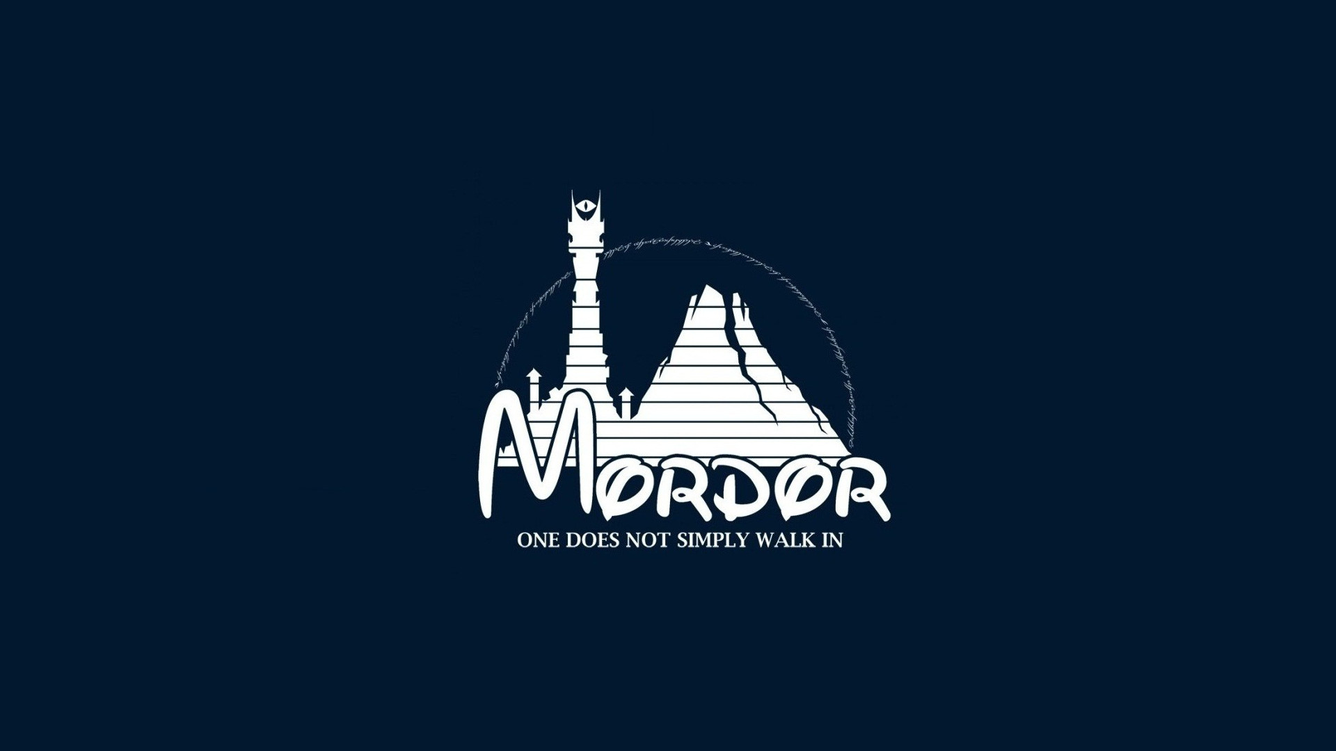 1920x1080 Disney Company Logo Mordor Sauron Simplistic The Lord Of Rings