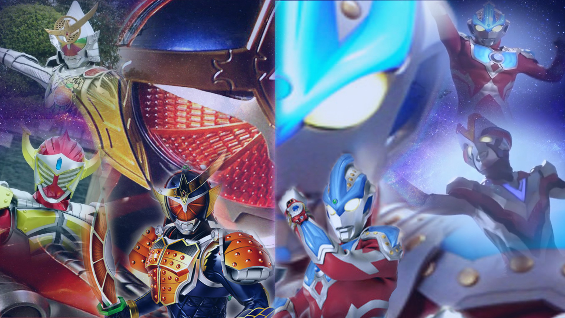 1920x1080 ... Kamen Rider Gaim VS Ultraman Ginga by prolatoiaisolo