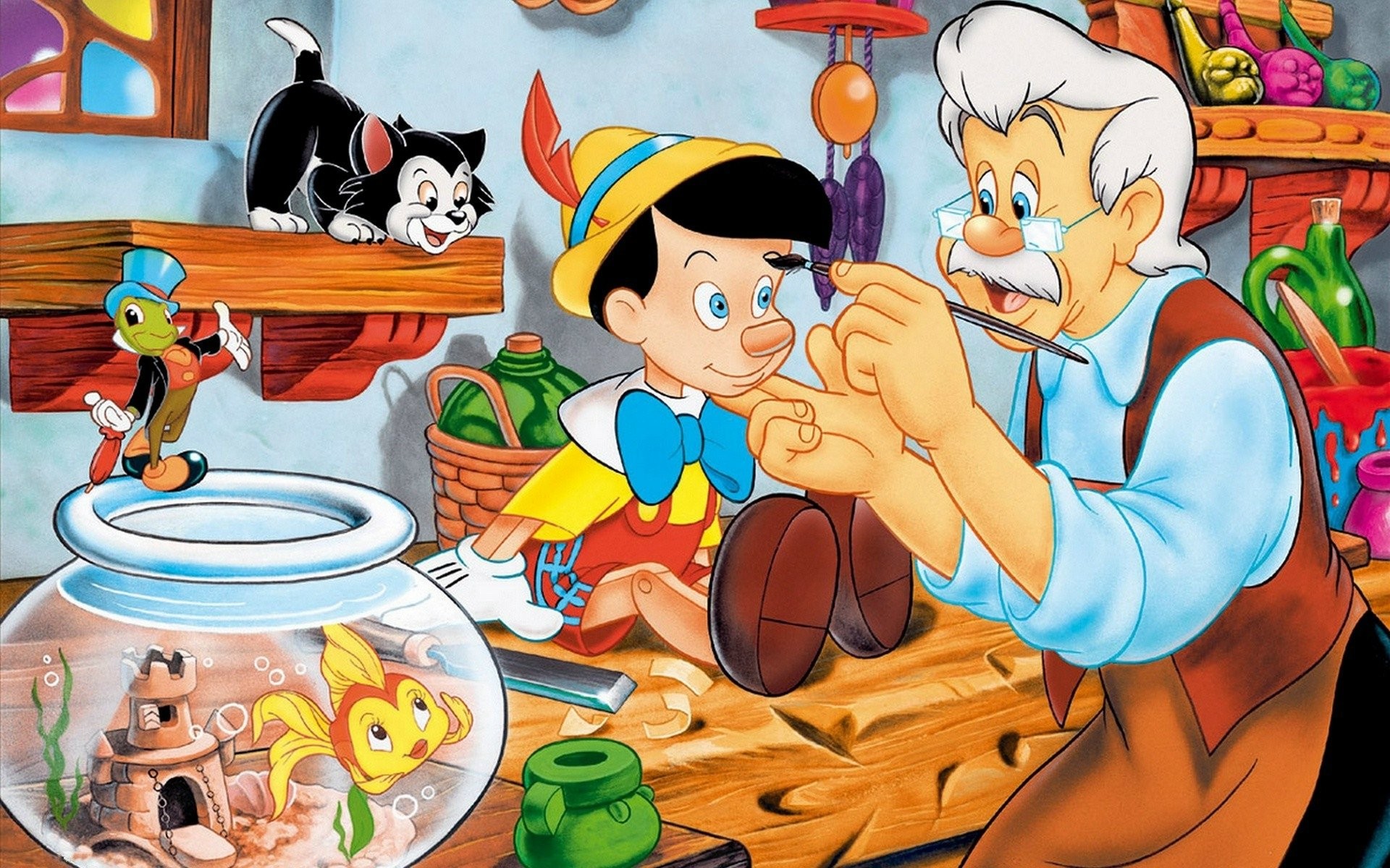 1920x1200 Cartoons Pinocchio Geppetto wallpaper |  | 677181 | WallpaperUP