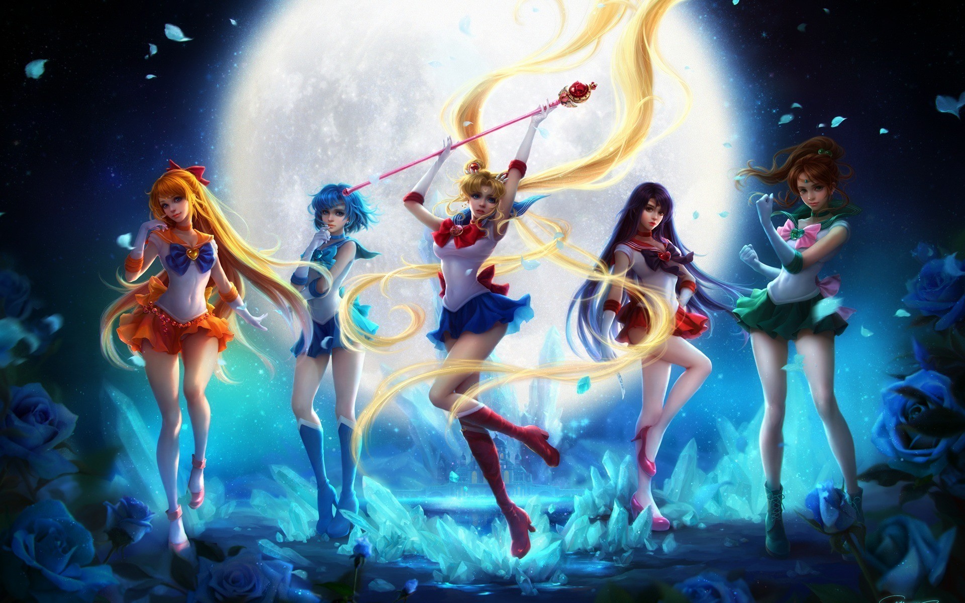 1920x1200 Anime  Sailor Moon Sailor Mars Sailor Mercury Sailor Jupiter Sailor  Venus