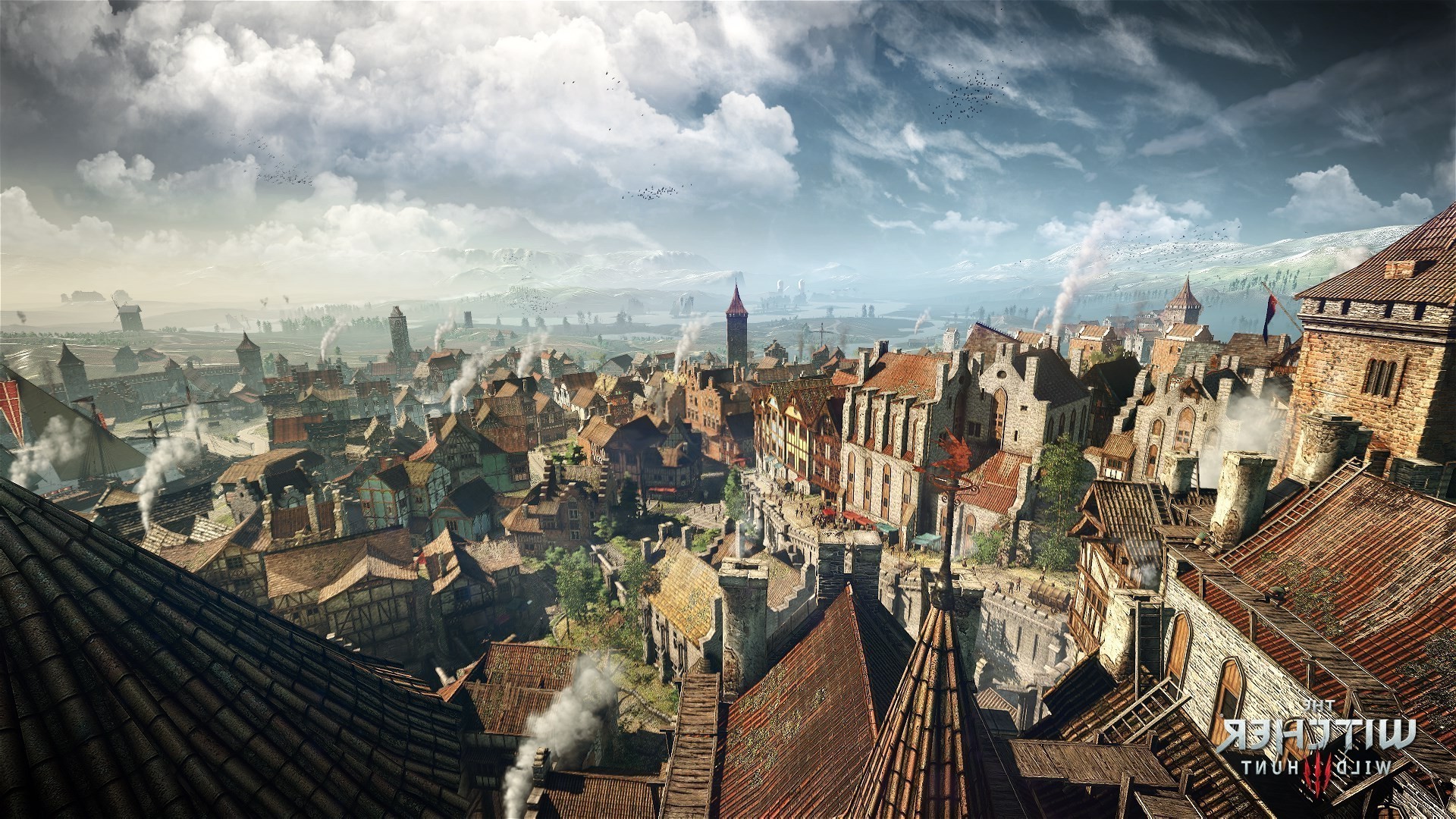1920x1080  video Games, The Witcher 3: Wild Hunt, The Witcher, City,