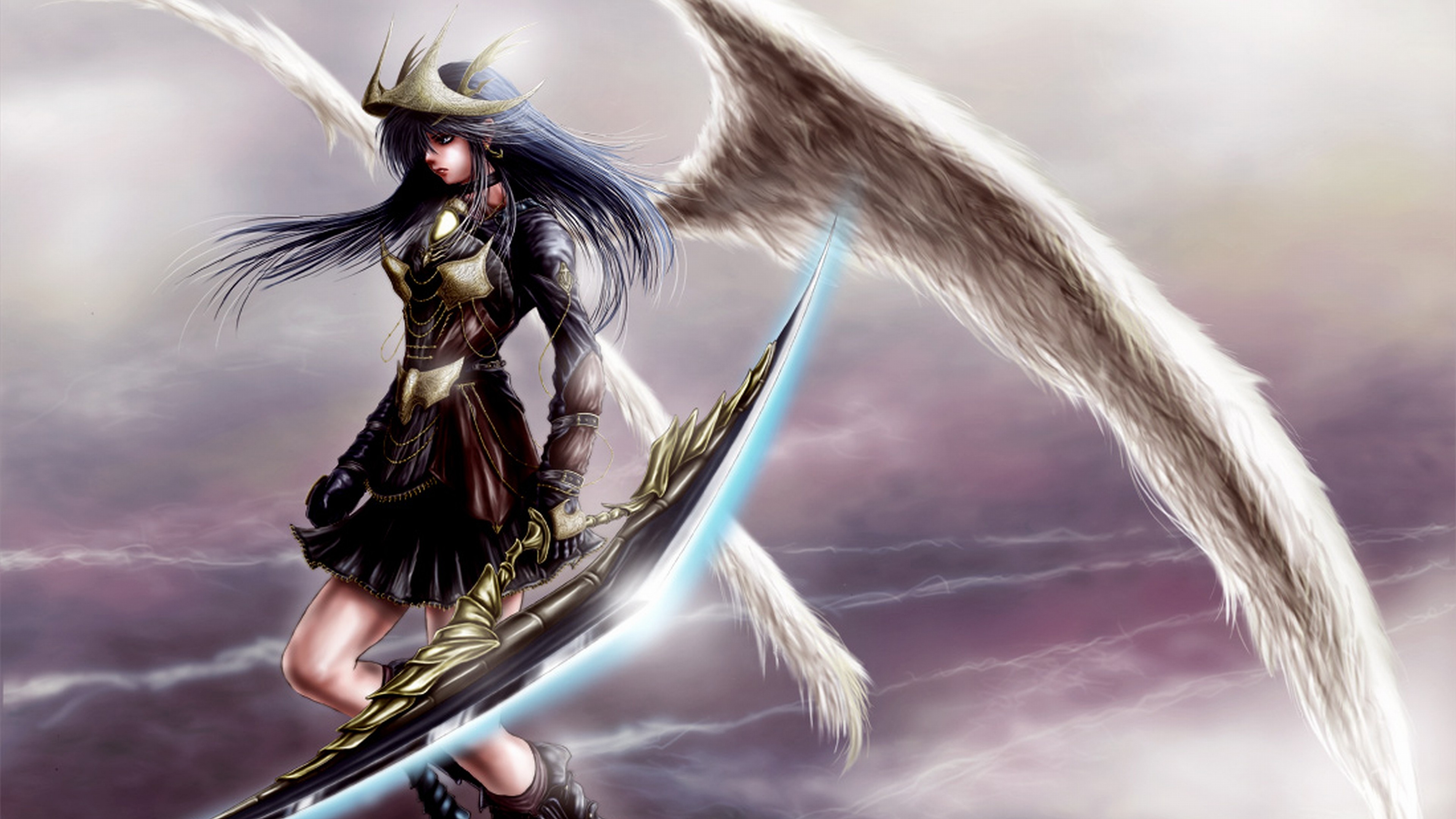 3840x2160 Fantasy - Angel Warrior Wallpaper