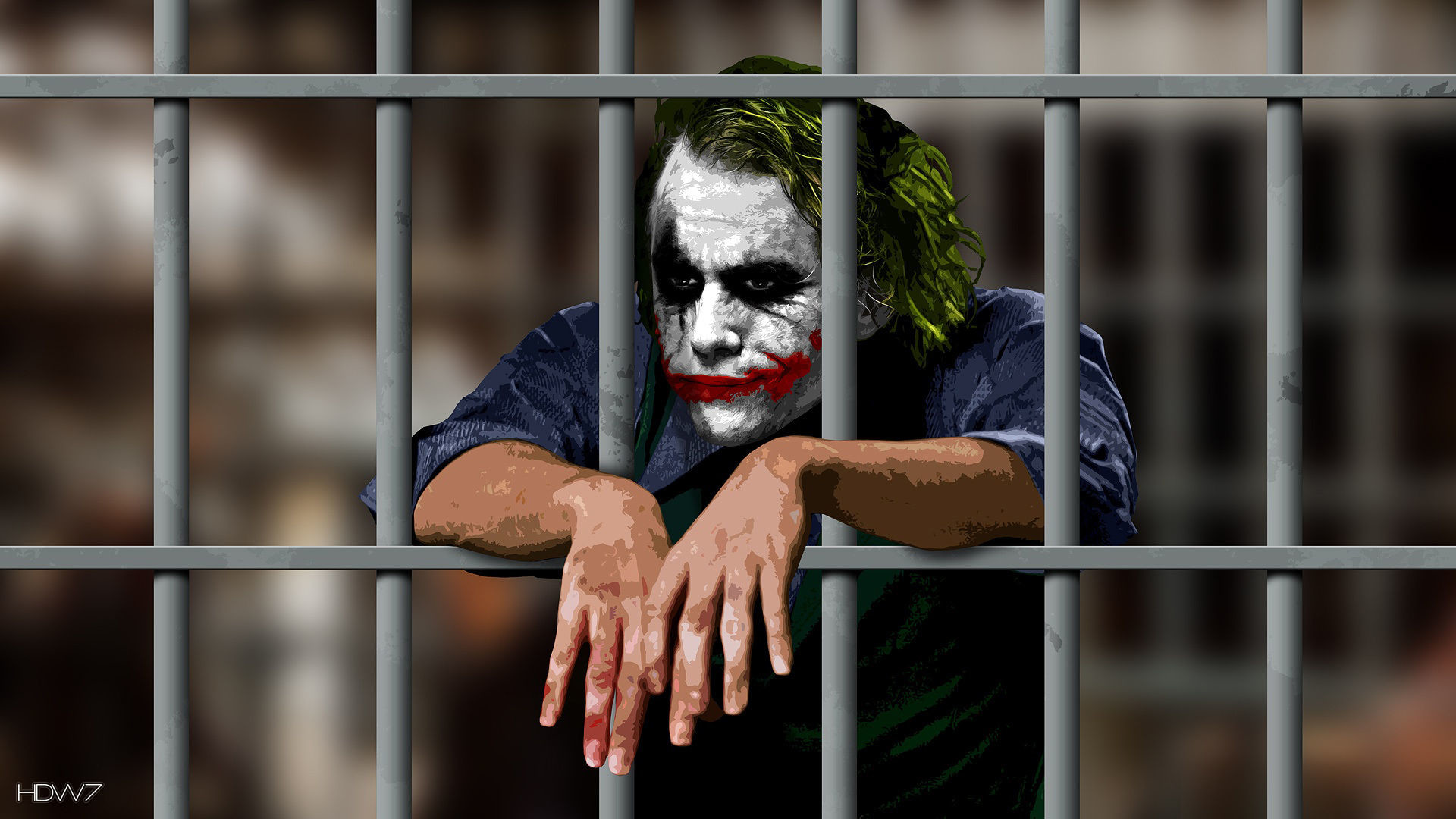 1920x1080 batman the joker is in jail wallpaper