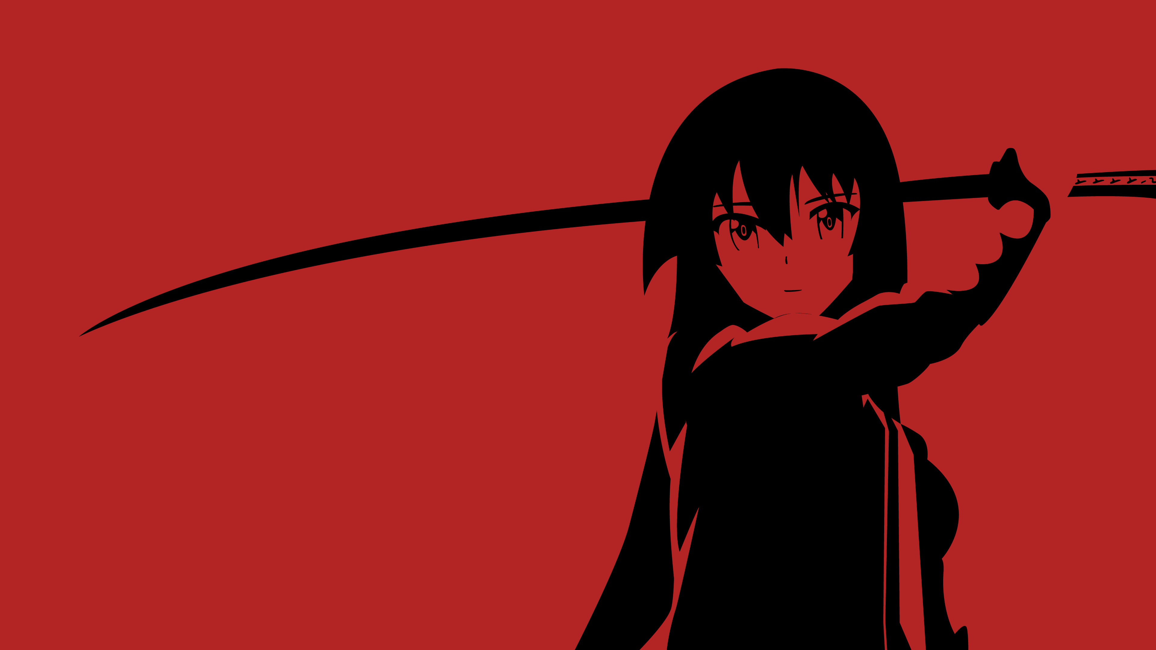 3840x2160 ... Flat Akame Wallpaper (Red Version) by WolfiyEdits