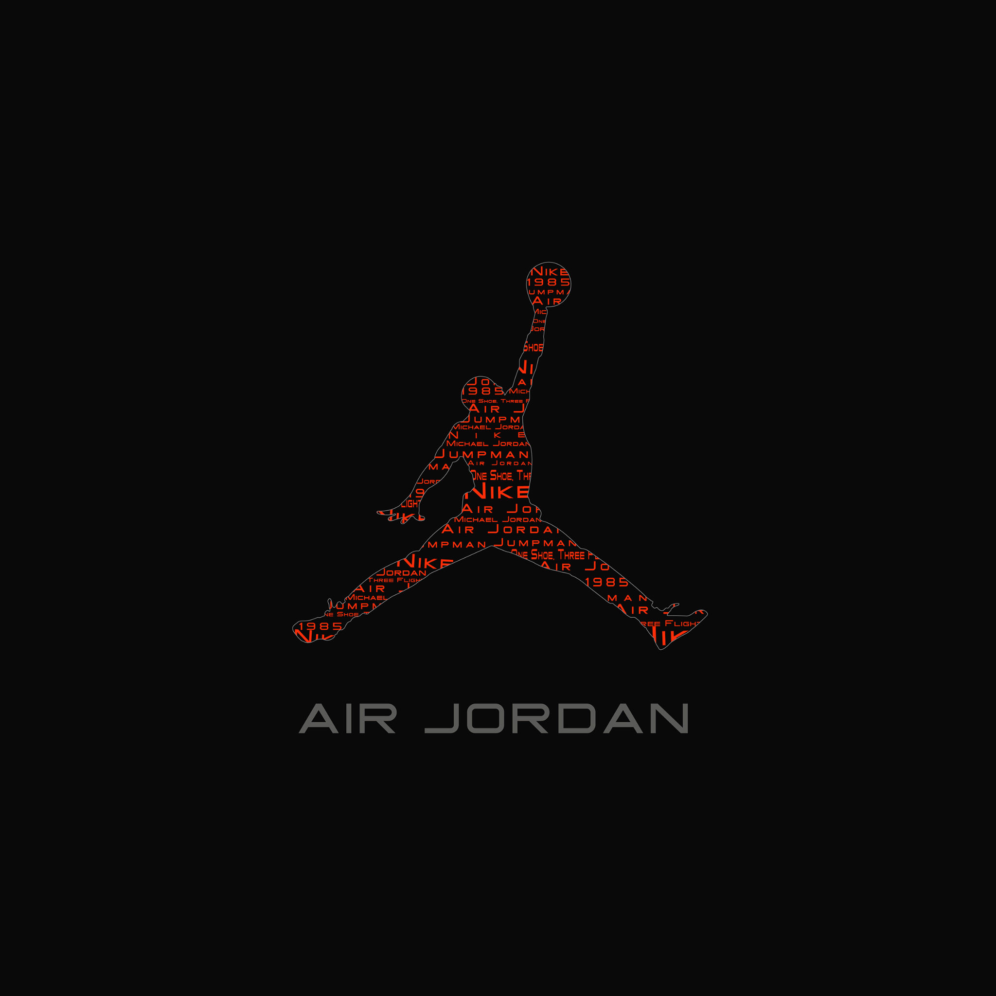 2048x2048 FREEIOS7 air jordan logo parallax HD iPhone iPad wallpaper 