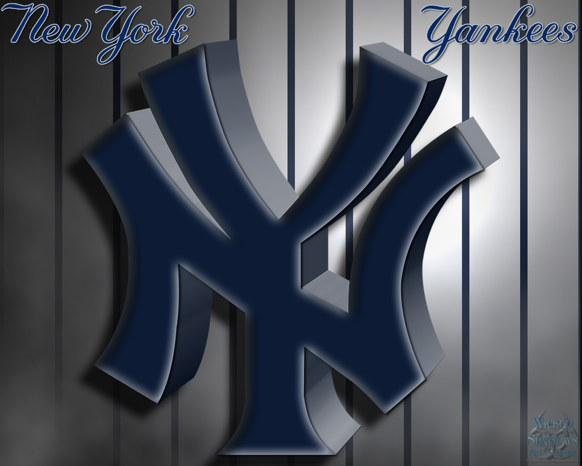 2000x1600 New York Yankees 3D Logo Wallpaper | Free Download Wallpaper .