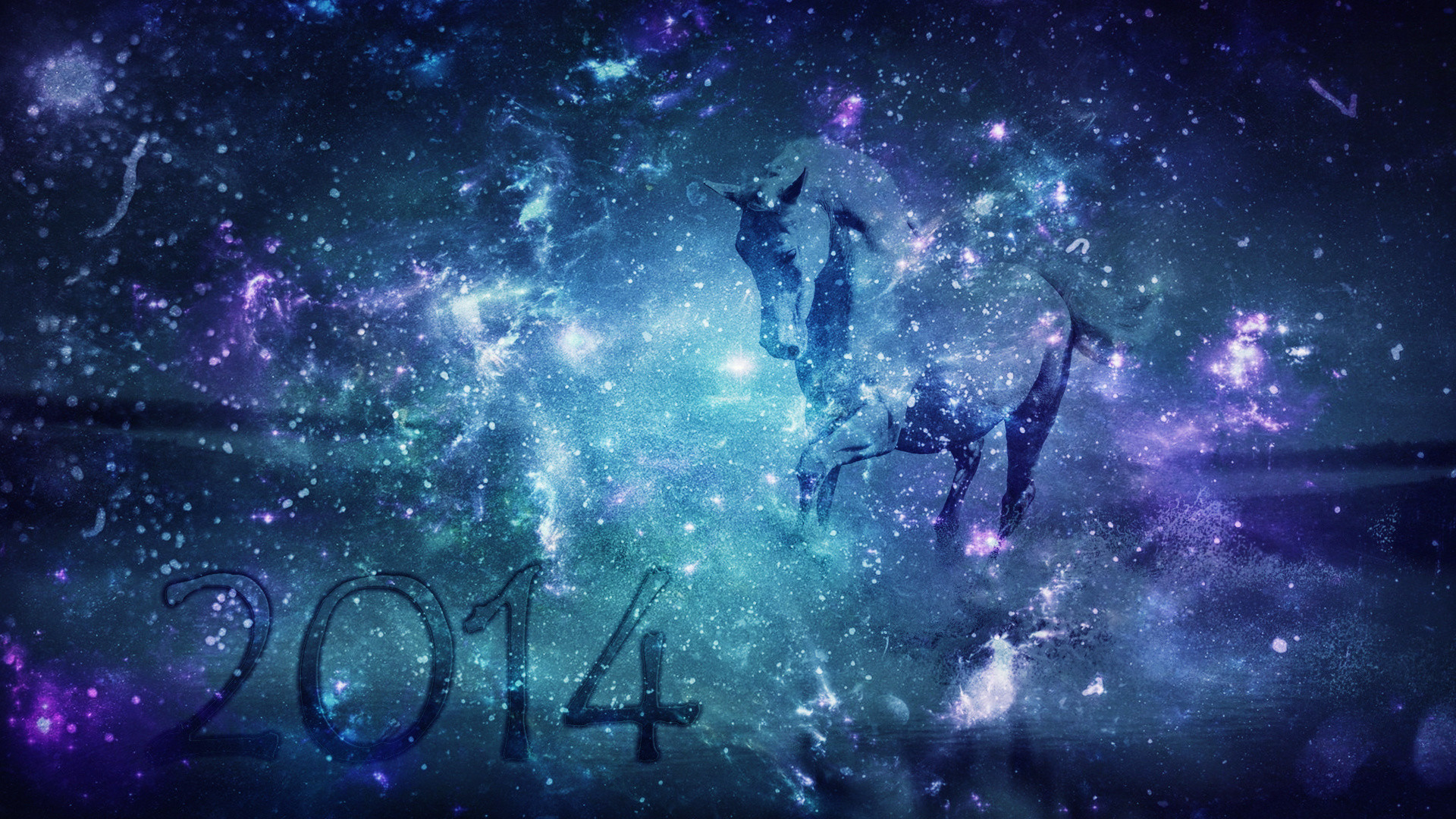 1920x1080 New year holiday background horse 2014 wallpaper .