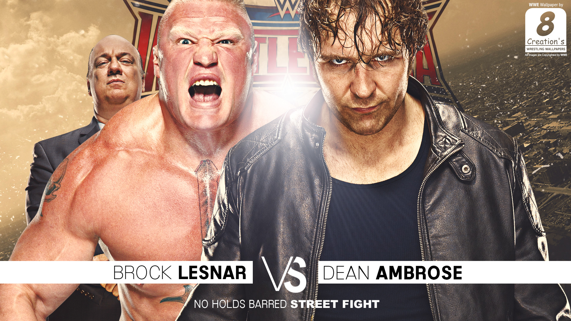 1920x1080 ... Dean Ambrose VS Brock Lesnar Wallpaper by Arunraj1791