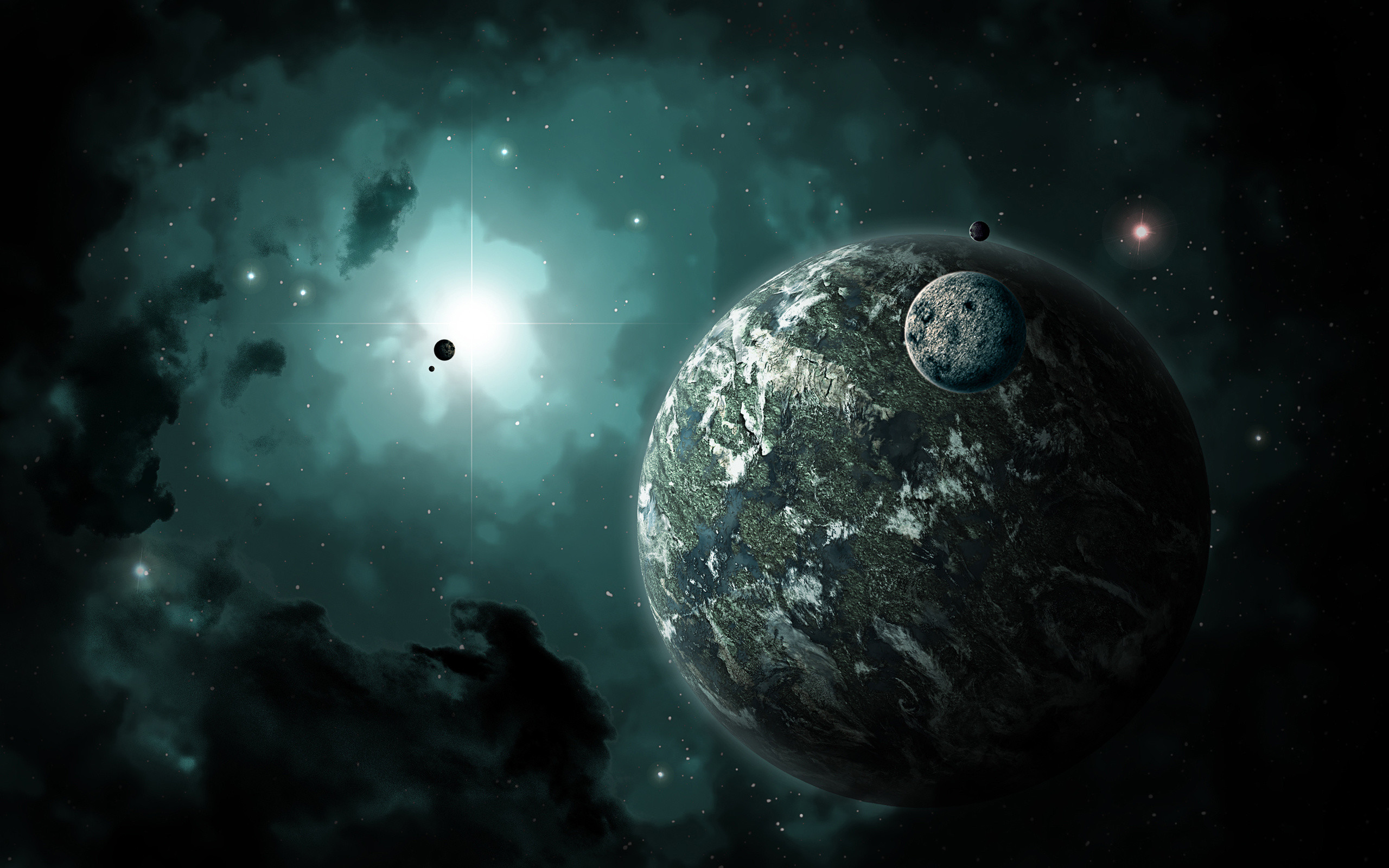 2560x1600 planet, universe, space, stars, earth