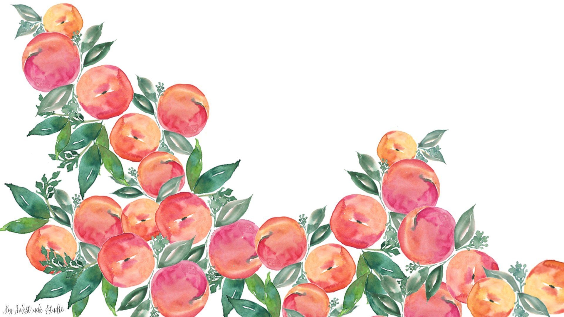 1920x1080 watercolor peach wallpaper for desktop porches floral flowers roses  watercolors