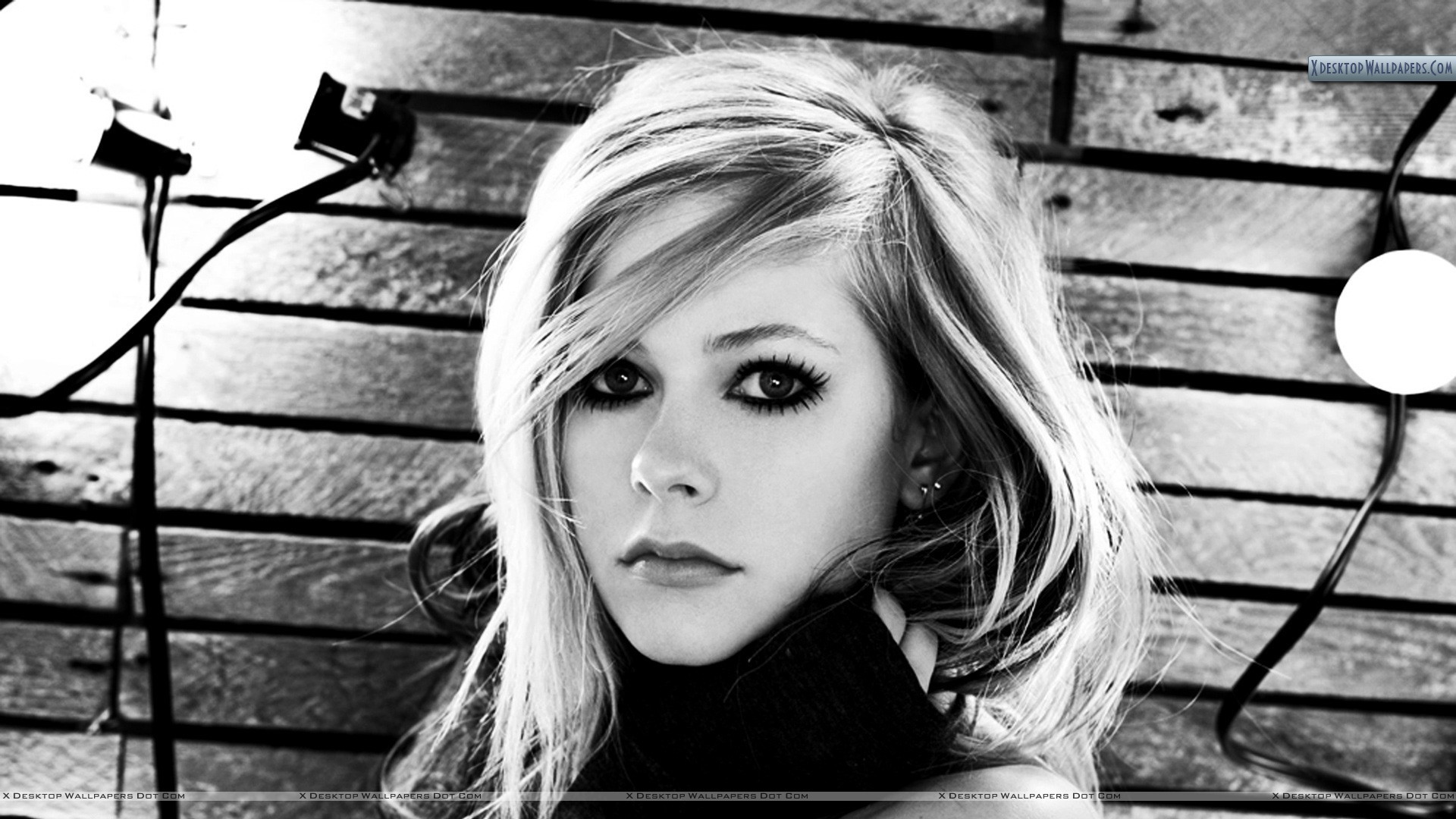 1920x1080 You are viewing wallpaper titled "Avril Lavigne Black & White Cute ...