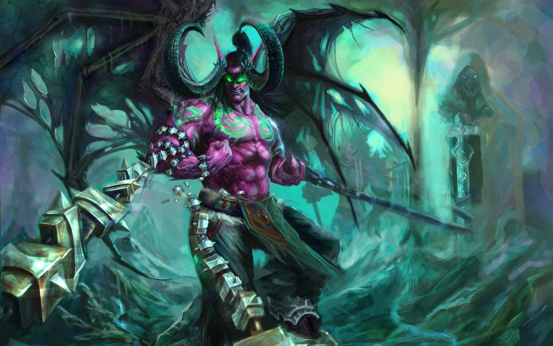 1920x1200 Illidan Vs Arthas WallDevil