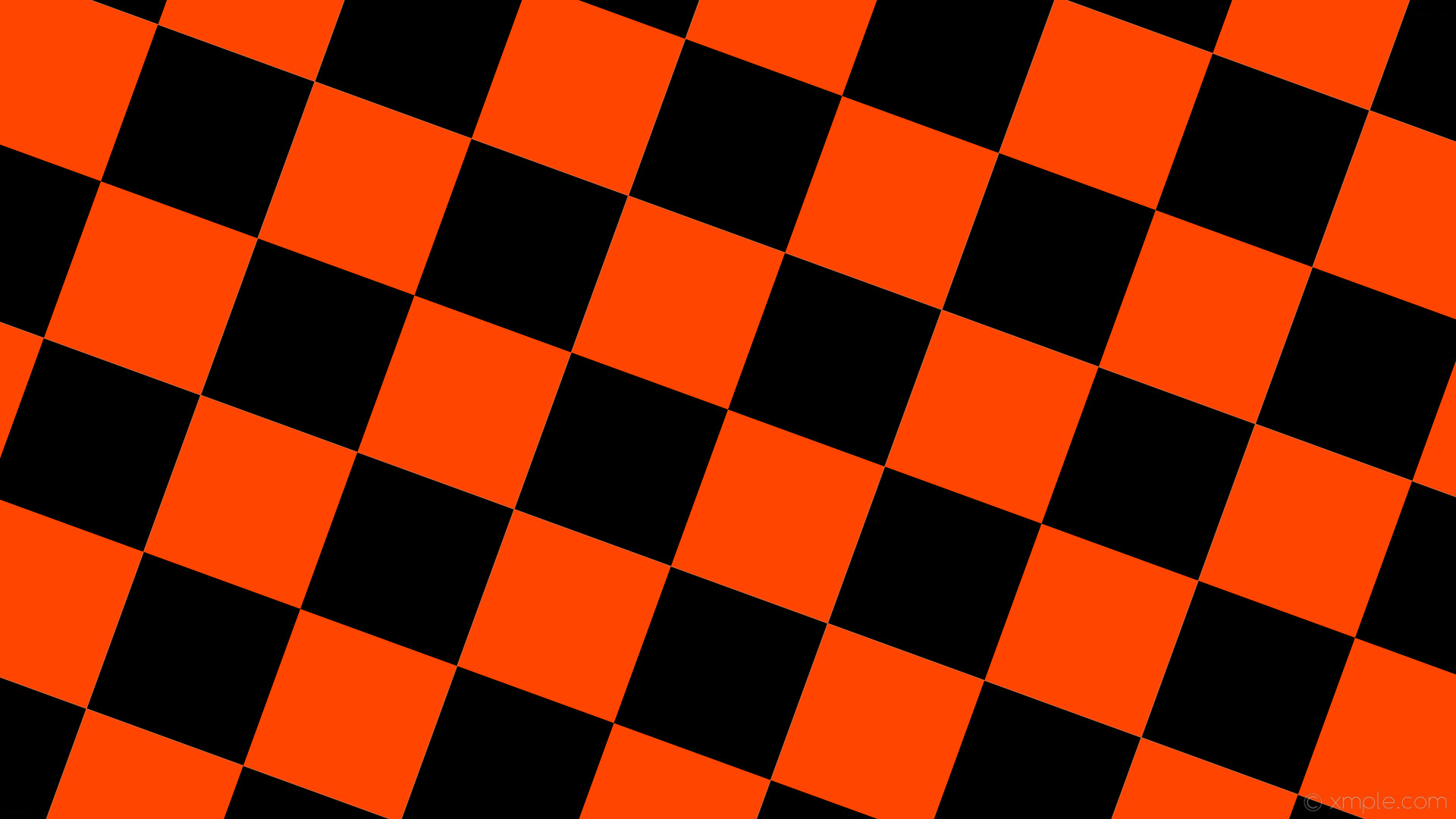 1920x1080 wallpaper black orange checkered squares orangered #000000 #ff4500 diagonal  70Â° 220px